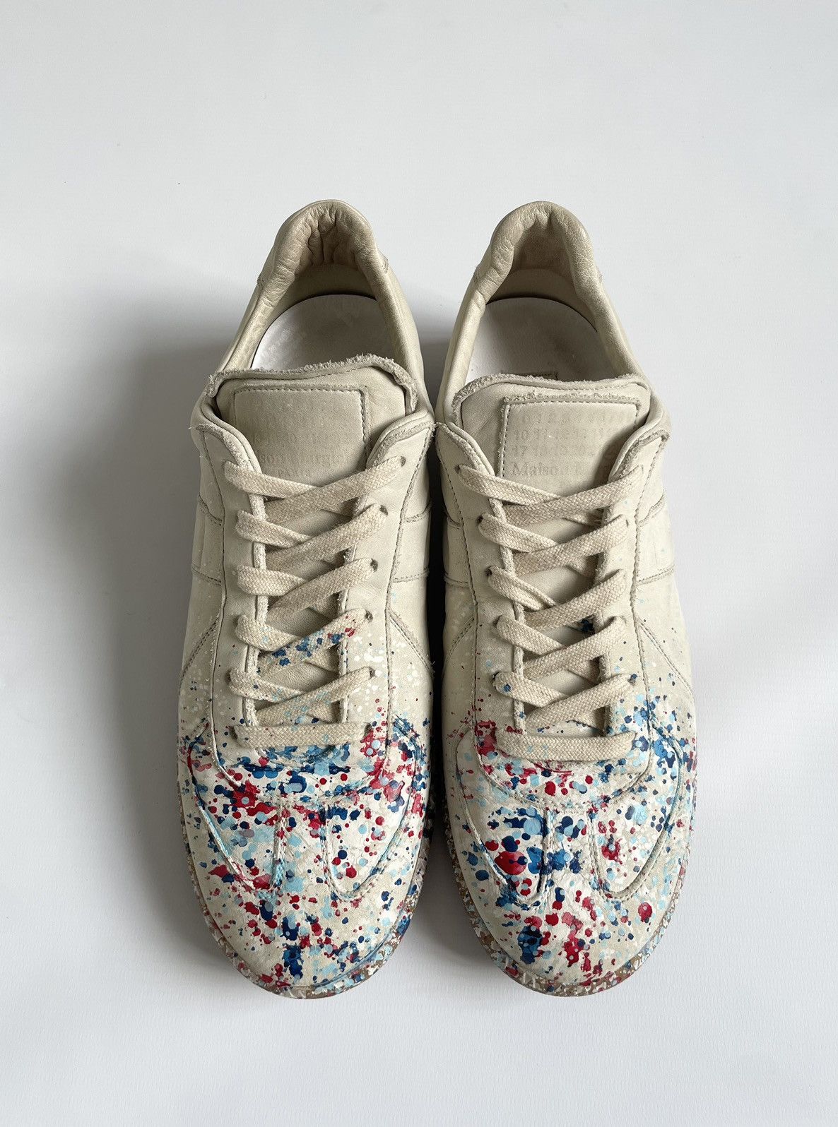 Maison Margiela A/W 16 Paint Splat GAT Sneakers | Grailed