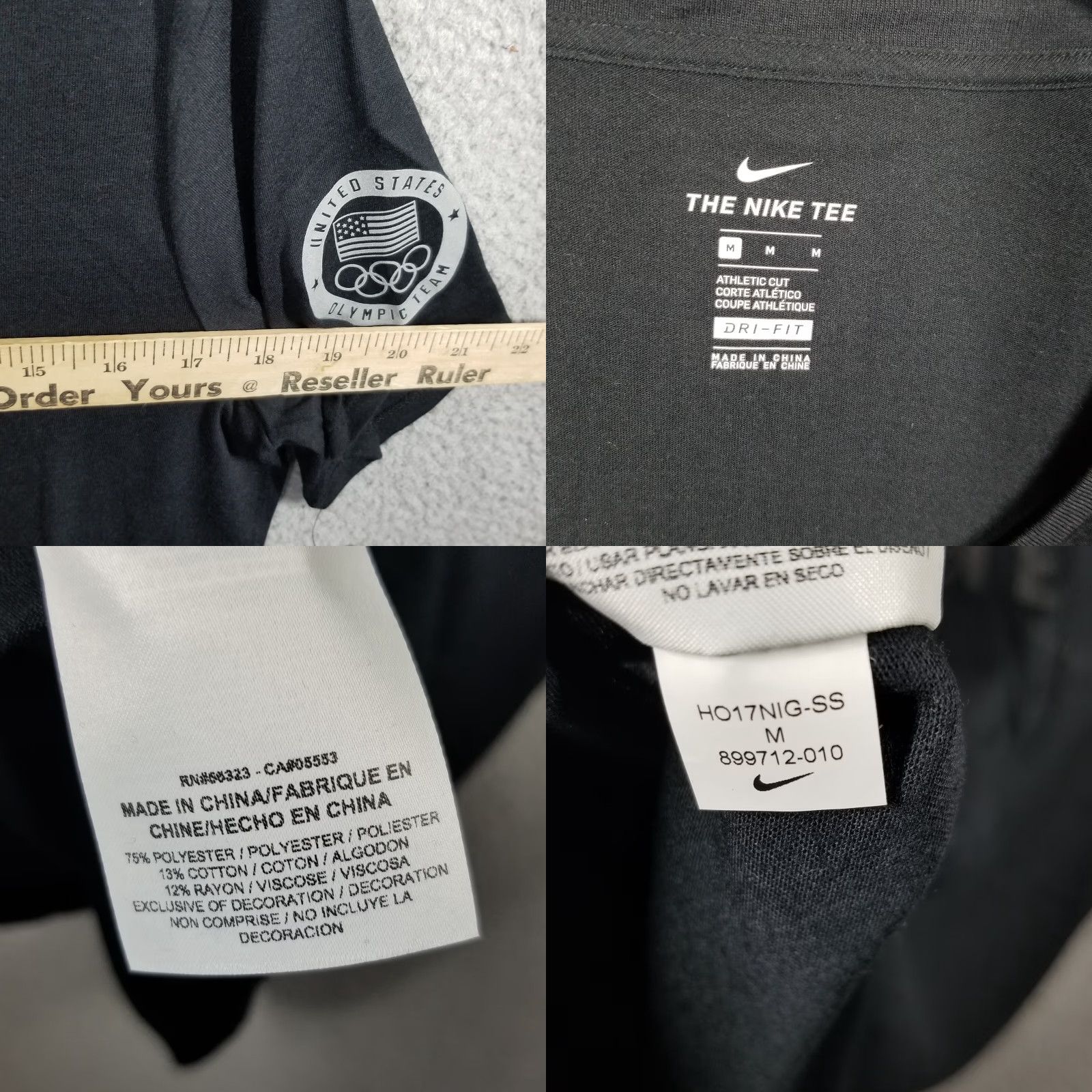 Nike Nike Team USA Olympics T-Shirt Woman Medium Black ONE AMERICA USA Nike Clothing T-Shirt Size US M / EU 48-50 / 2 - 8 Thumbnail