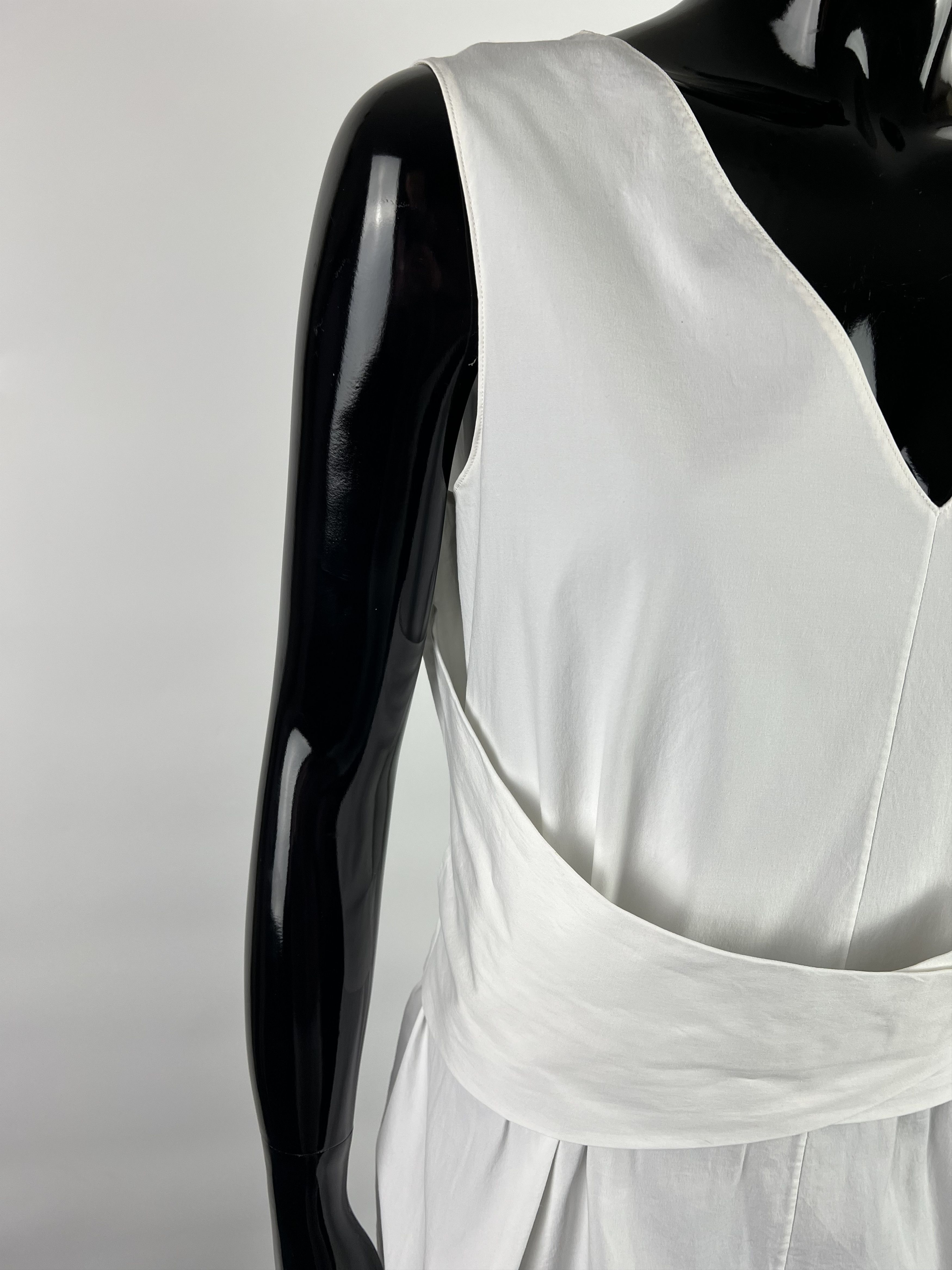 The Row The Row White Cotton Sleeveless Belted Blouse Size L / US 10 / IT 46 - 8 Thumbnail