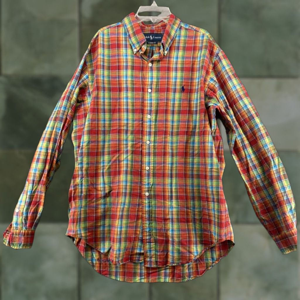 Ralph Lauren Ralph Lauren Men's Plaid Button-Down Shirt Long Sleeve Multicolor Classic Fit 2020s Size US L / EU 52-54 / 3 - 1 Thumbnail