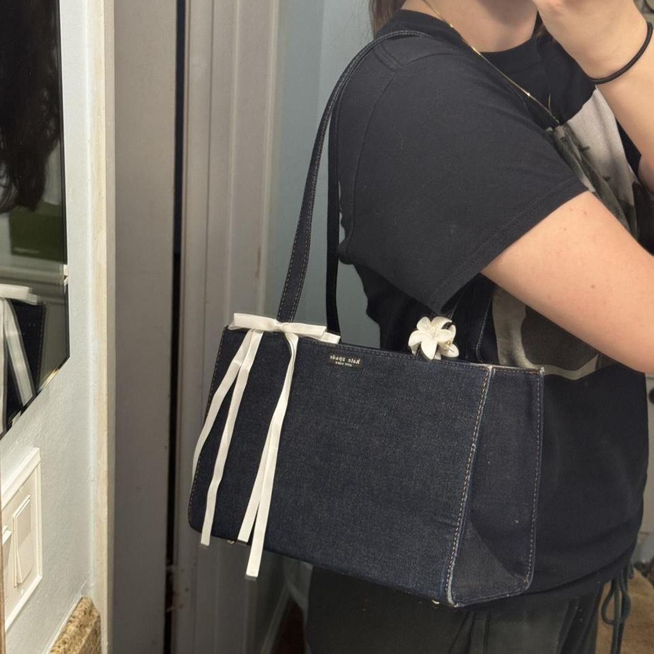 Kate Spade Vintage Kate Spade Denim Tote Size ONE SIZE - 7 Thumbnail