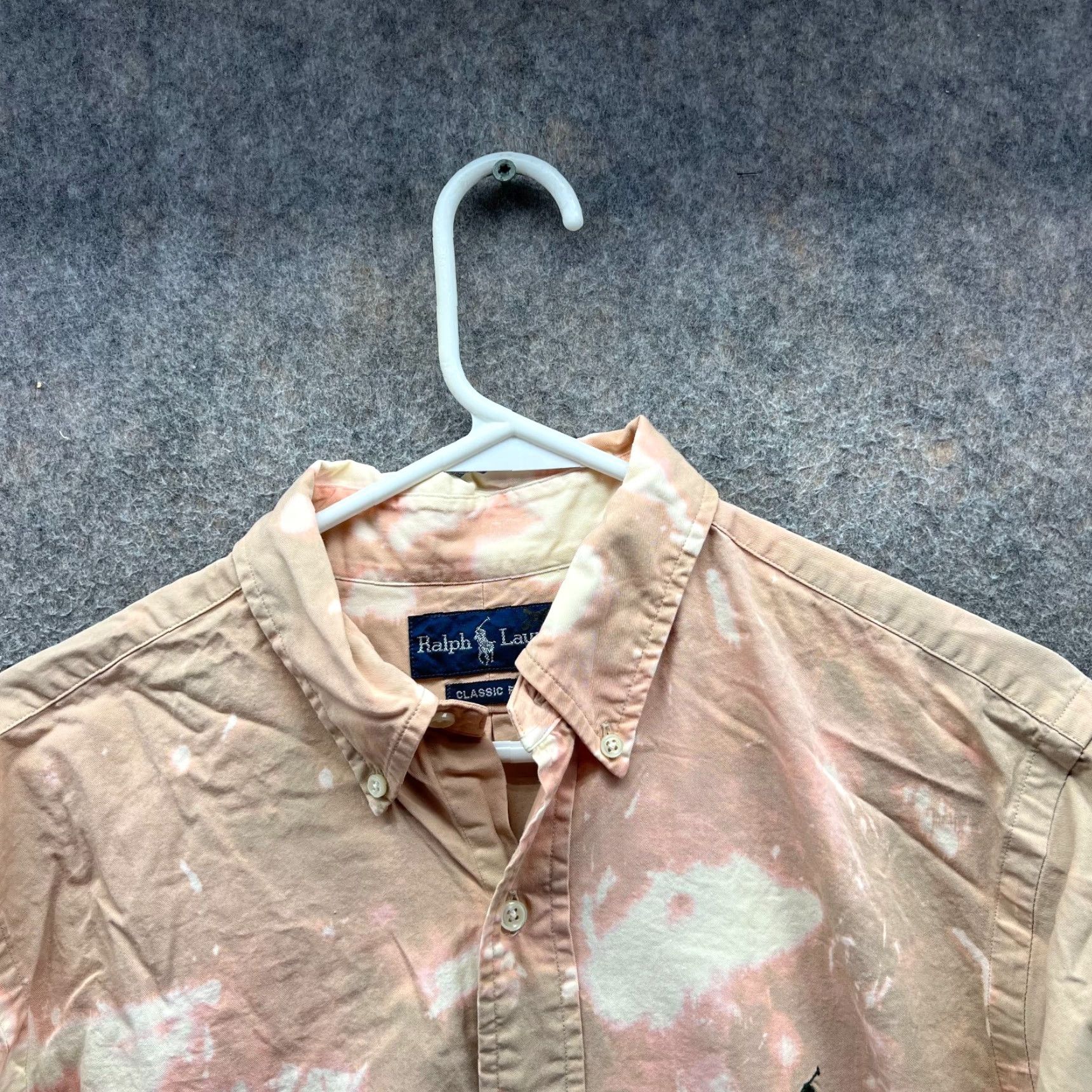 Polo Ralph Lauren VINTAGE Polo Ralph Lauren Shirt Men Medium Beige Button-Up Classic Pony Bleach Oxford Size US M / EU 48-50 / 2 - 6 Thumbnail