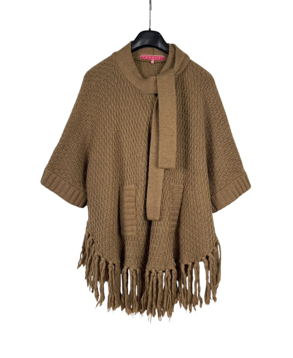 Designer Manoush Fringed Knit Ponco Jacket size M Size M / US 6-8 / IT 42-44 - 11 Thumbnail