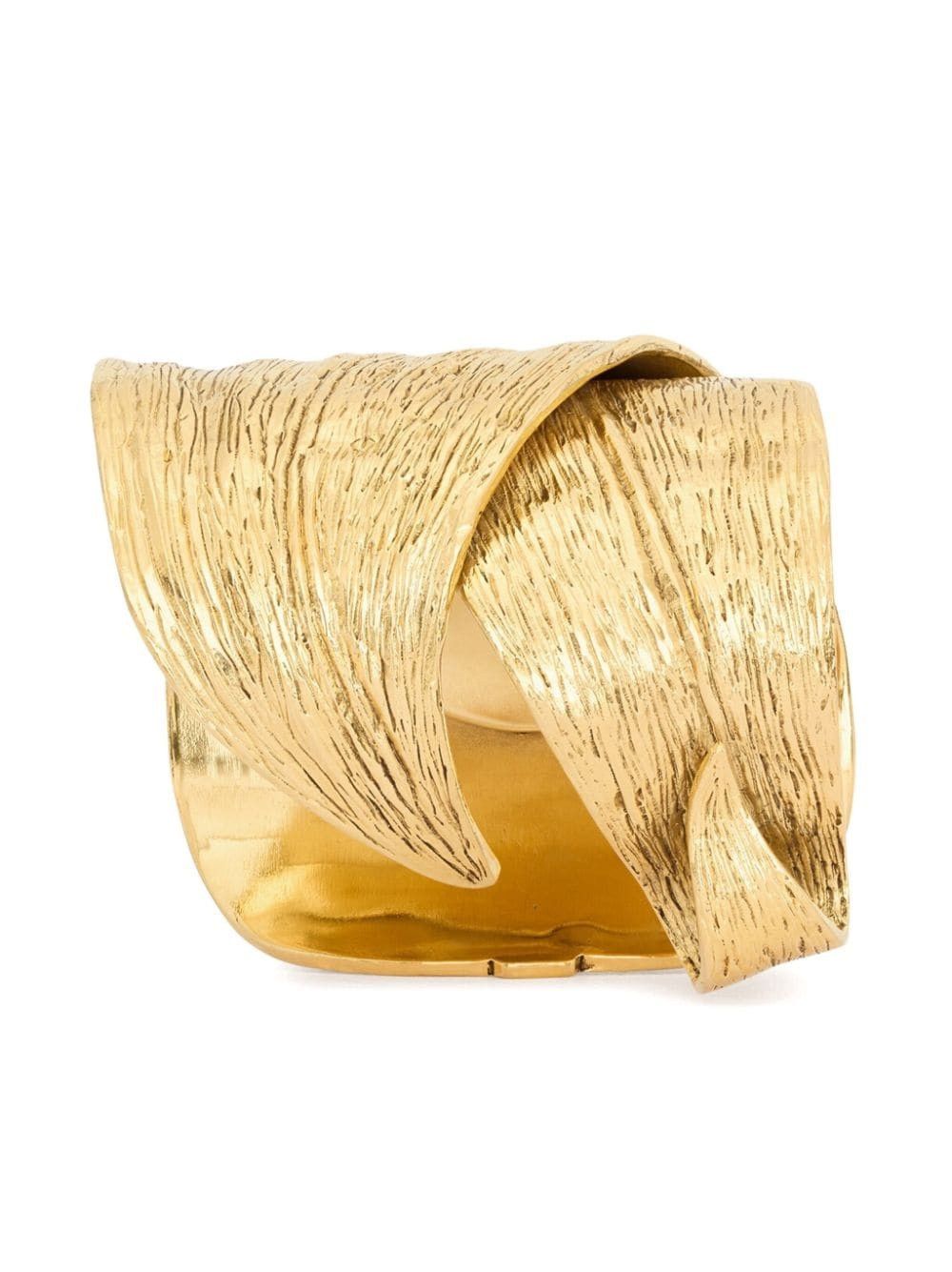 Saint Laurent Paris o1b1hav110325 746961 Size: S / Leaf Cuff Bracelet Metal Gold Size ONE SIZE - 4 Thumbnail