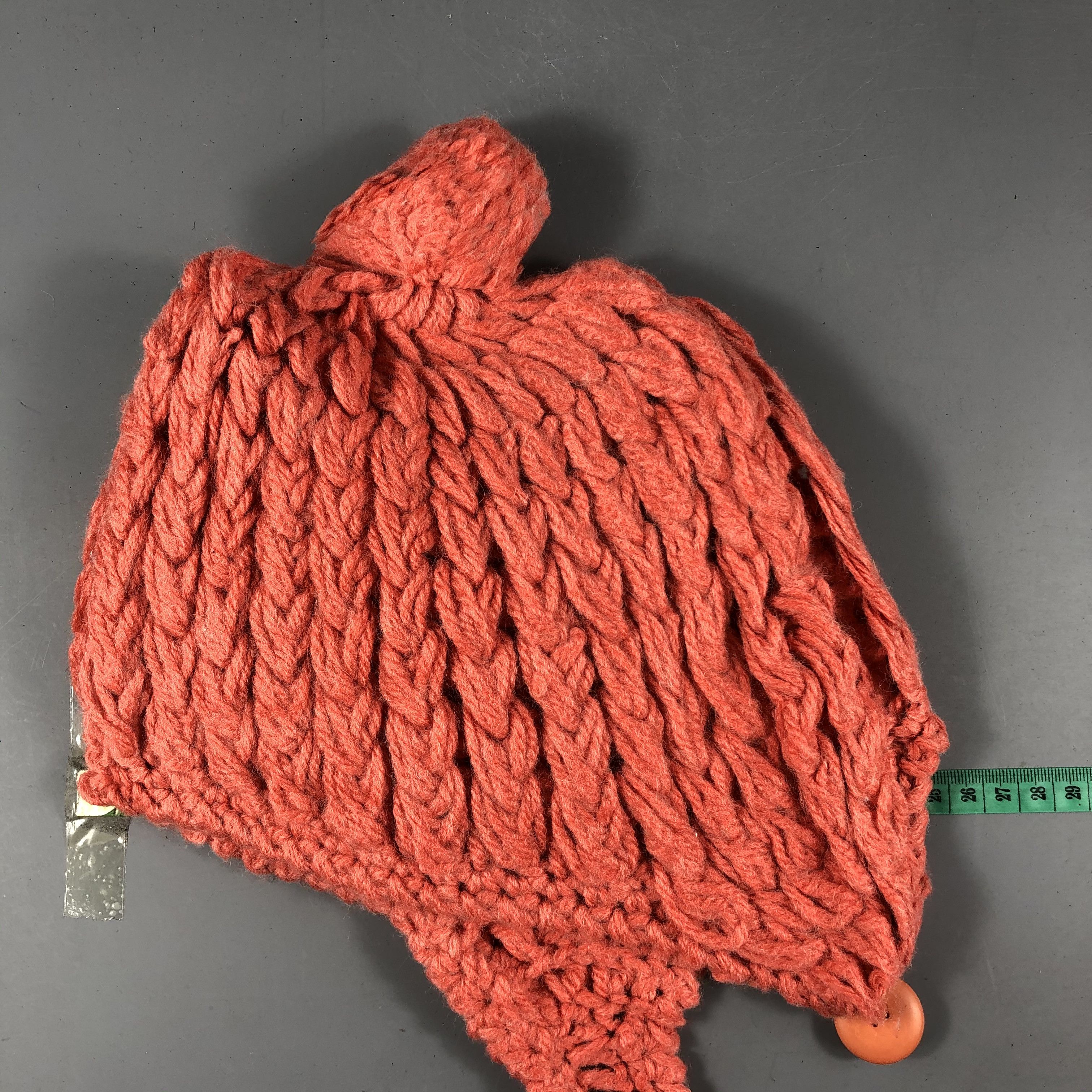 Japanese Brand Cable Crochet Earflap Beanie Size ONE SIZE - 3 Thumbnail
