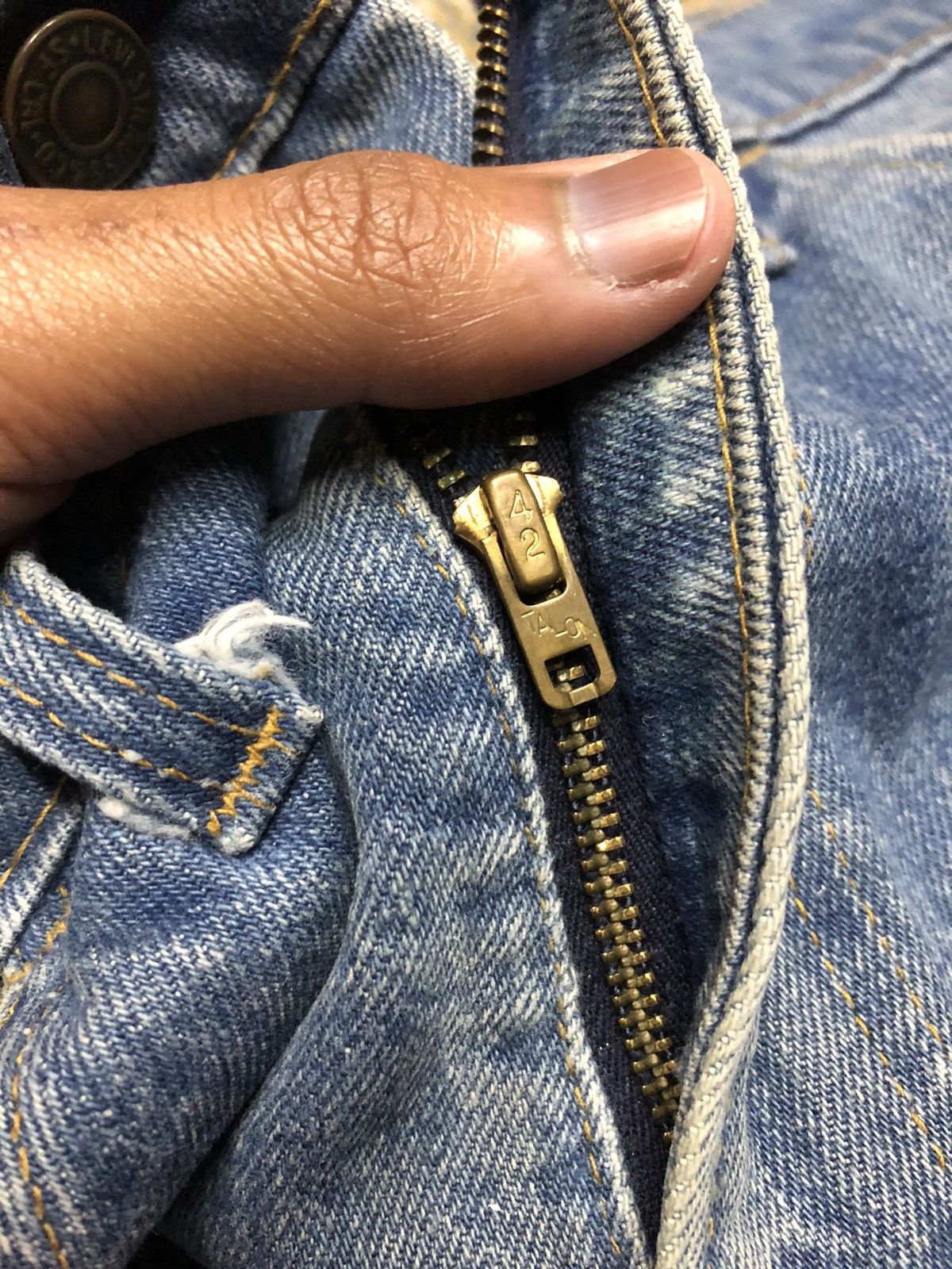 Levi's FLARED‼️‼️VINTAGE 70s LEVIS 646 ORANGE TAB Size US 31 - 3 Thumbnail