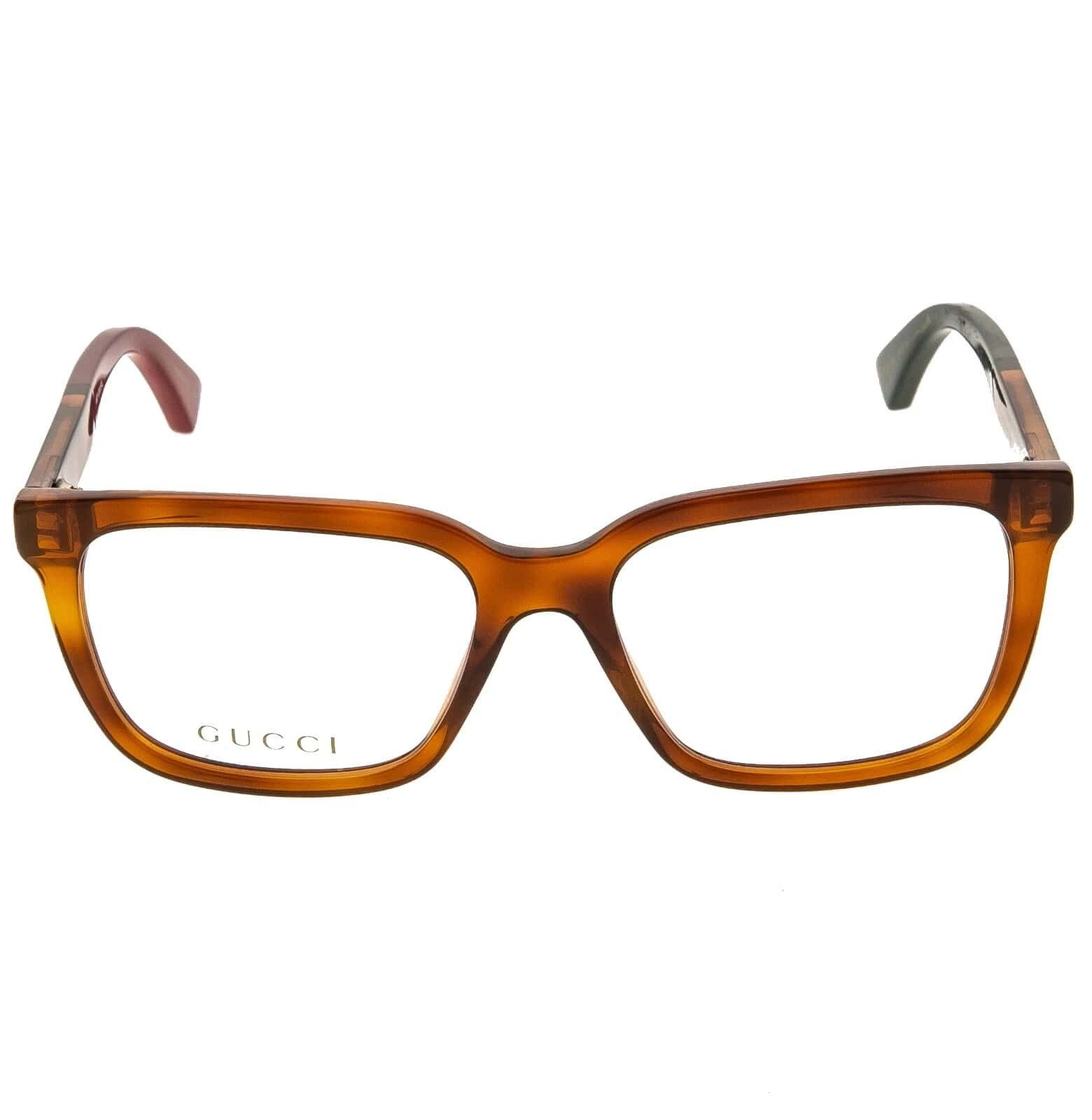 Gucci GUCCI GG0160O 0160 Tortoise Red Green Eyeglasses Optical 004 Size ONE SIZE - 10 Thumbnail