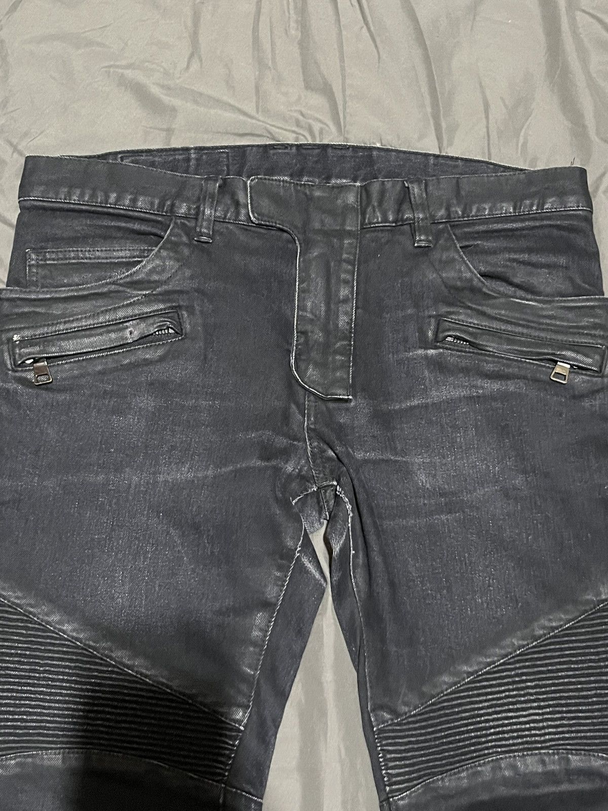 Balmain Black Balmain Biker Denim Size US 34 / EU 50 - 3 Thumbnail