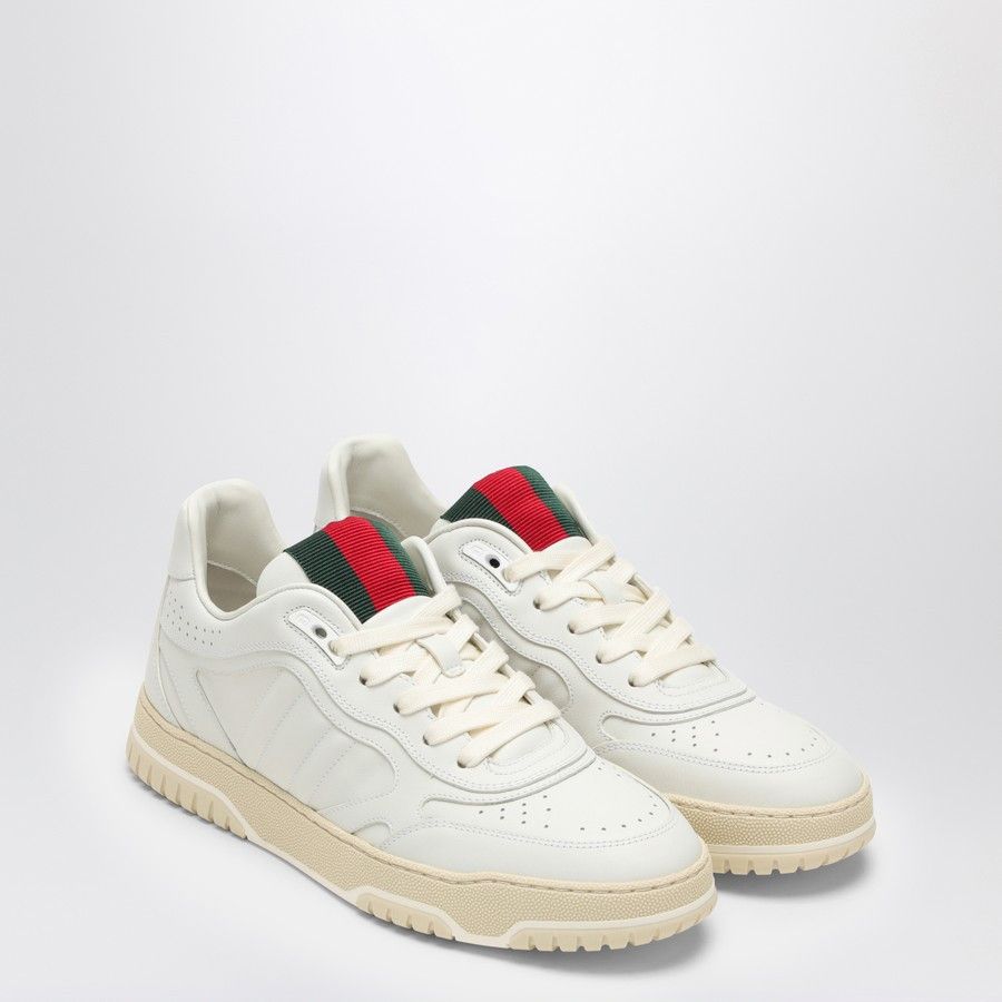 Gucci o1d2blof0824 Leather Re-Web Sneaker in White Size US 9 / IT 39 - 2 Thumbnail