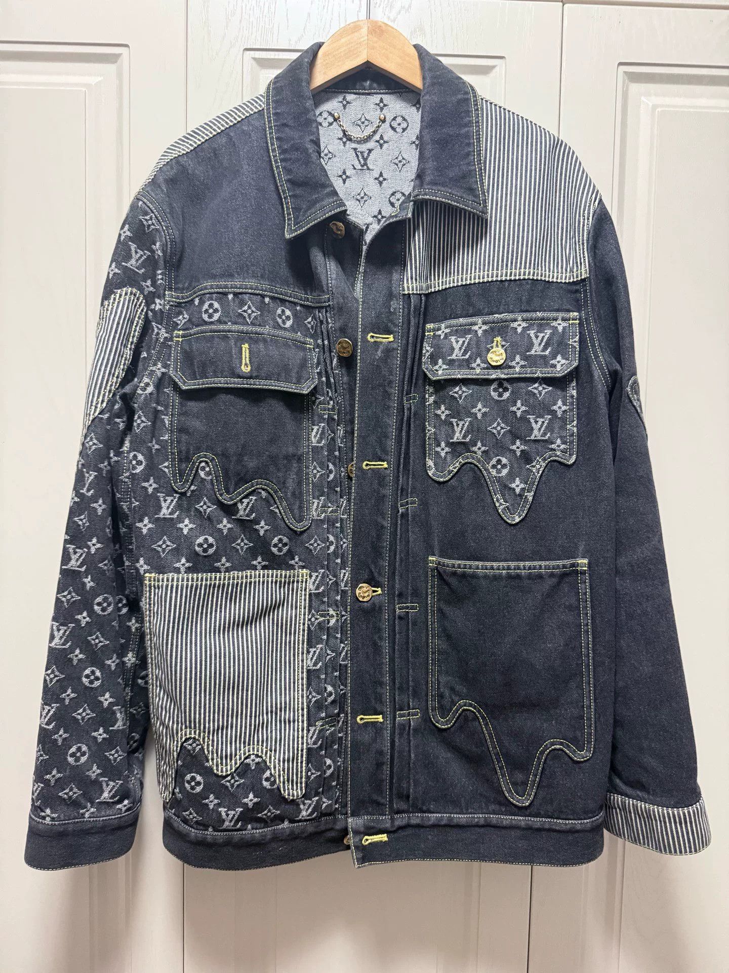 Louis Vuitton Louis Vuitton Nigo Deconstructed Denim Jacket Size US M / EU 48-50 / 2 - 1 Thumbnail