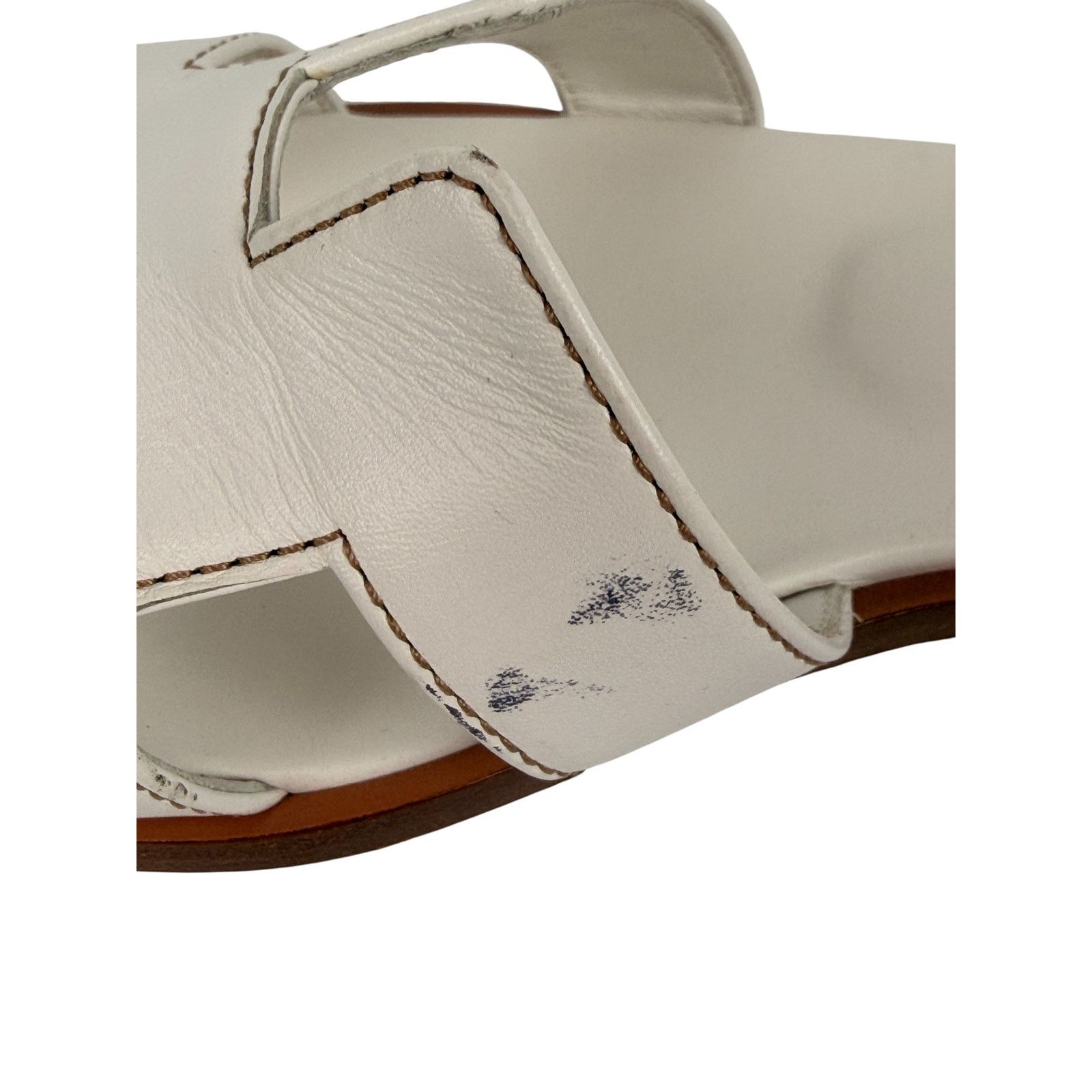 Hermes Hermes White Oran Sandal 36 Size US 6 / IT 36 - 9 Thumbnail