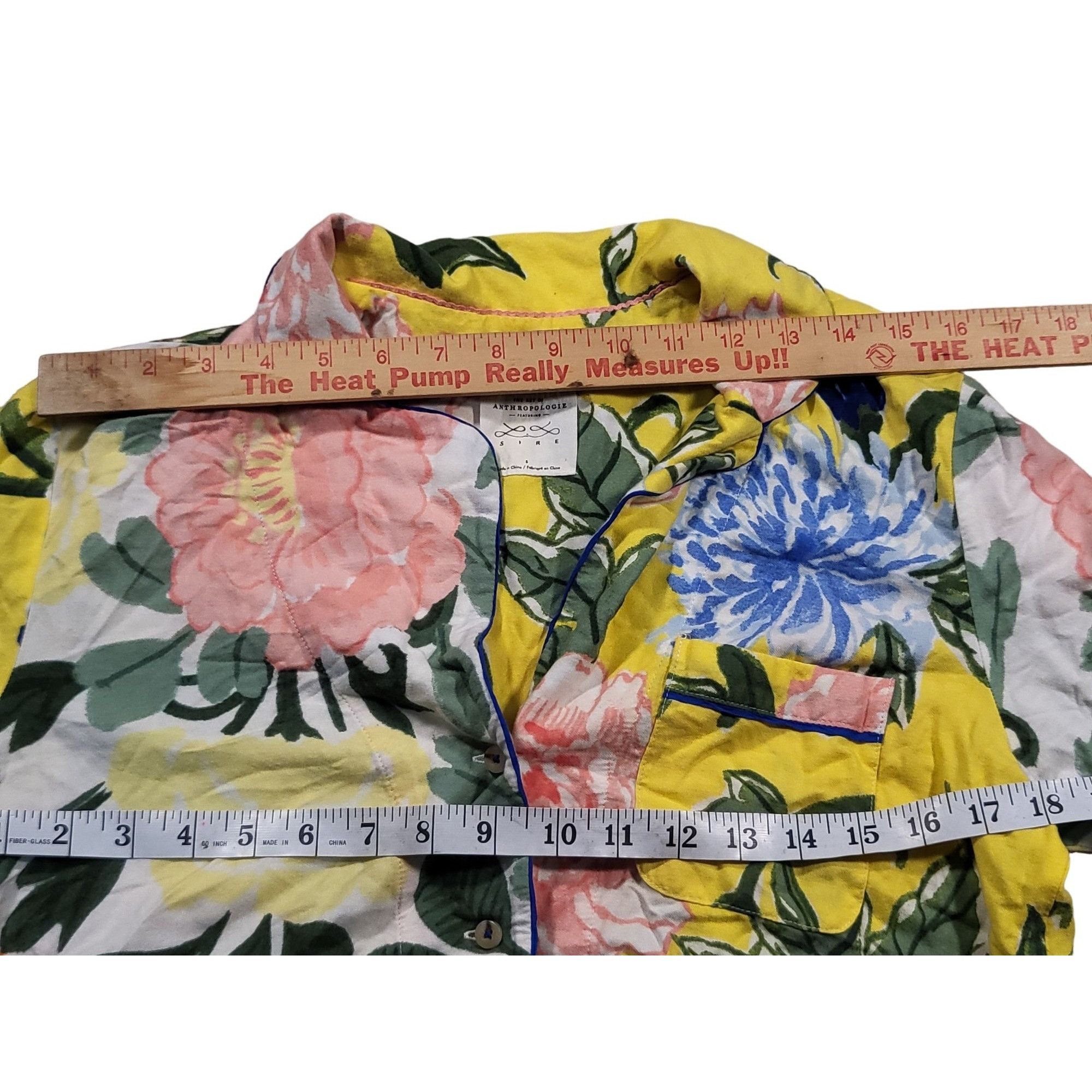 Anthropologie Anthropologie Sire Button Down Top Women Sz S Floral Multico Size S / US 4 / IT 40 - 6 Thumbnail