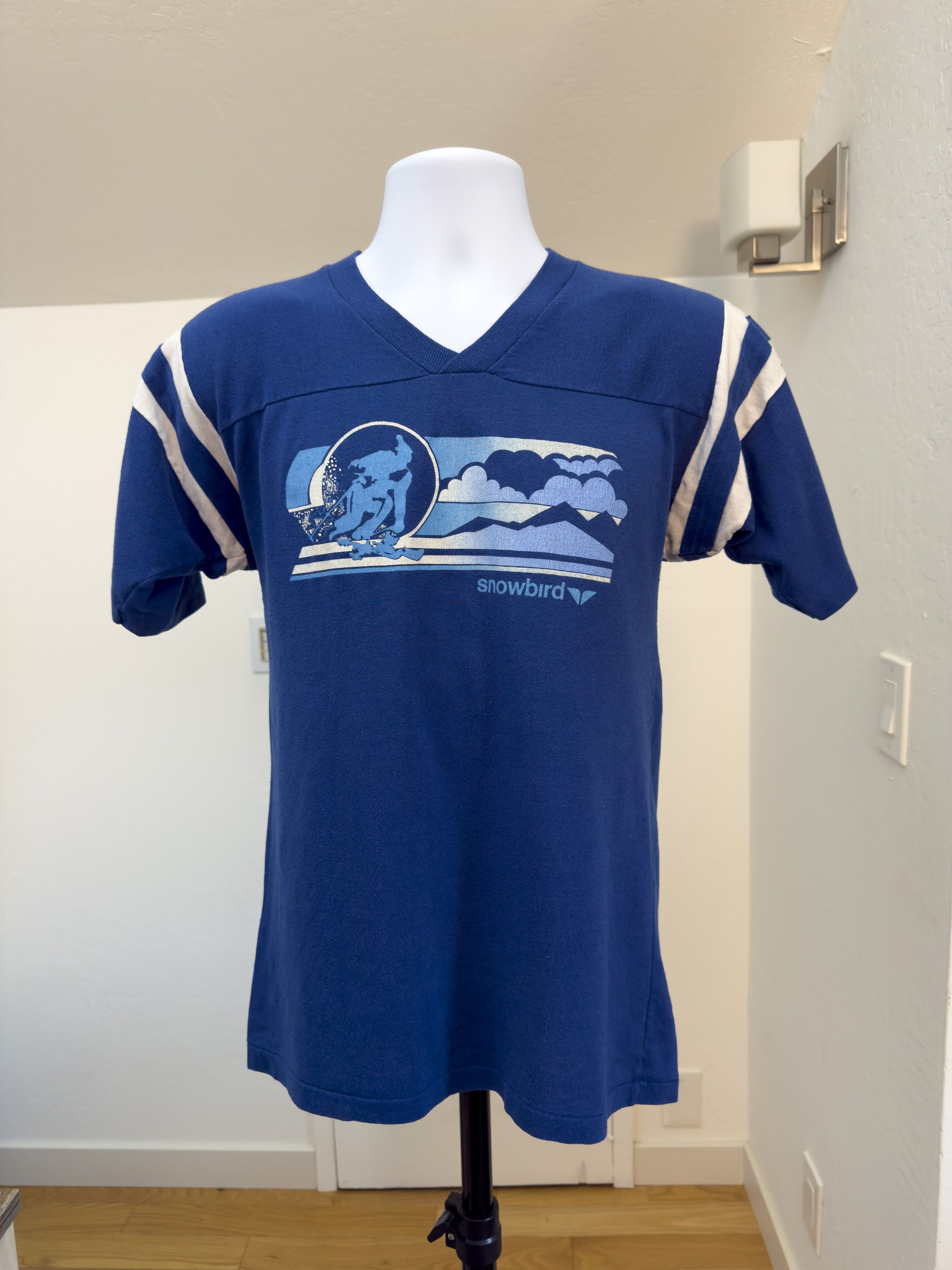 Other Vintage Snowbird Ski Graphic V-Neck Single Stitch (USA) Size US L / EU 52-54 / 3 - 1 Thumbnail