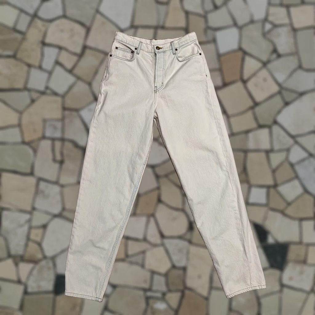 B Sides B SIDES High Rise Tapered Denim Cream Jeans Women’s 27x31 Jean 100% Cotton Vintage-N/A? Size 27" / US 4 / IT 40 - 1 Thumbnail