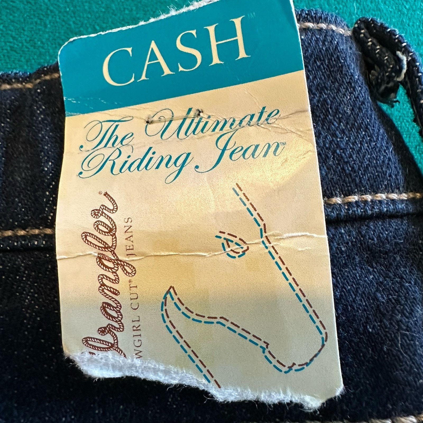 Wrangler Wrangler Cash Women’s No Gap Jeans 11/12 x 34 Dark Wash NWT Size 34" / US 12 / IT 48 - 17 Thumbnail