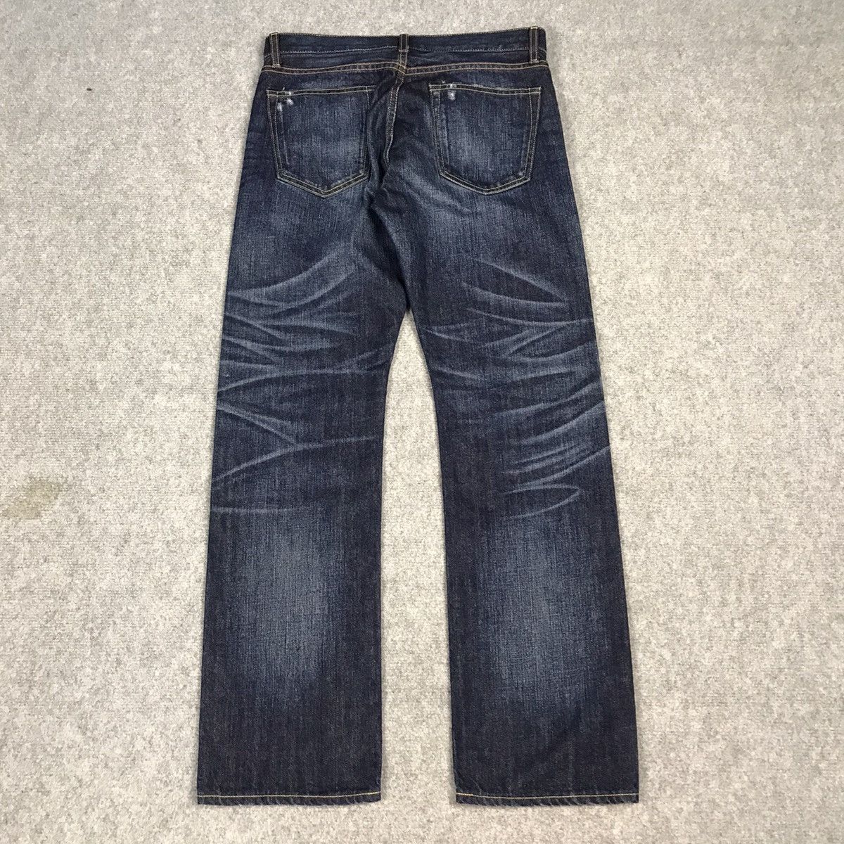 JAPAN UNIQLO DISTRESSED STYLE DENIM BLUE JEANS PANTS