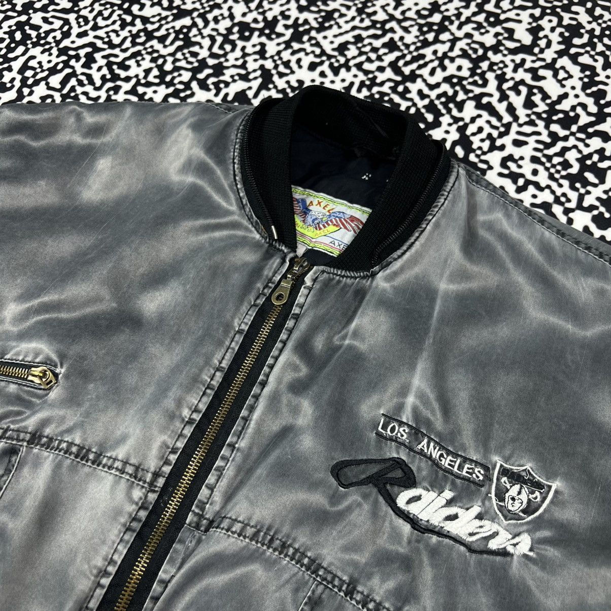 NFL Vintage 90s NFL Raiders LA Bomber Jacket Retro USA Style Size US M / EU 48-50 / 2 - 16 Thumbnail