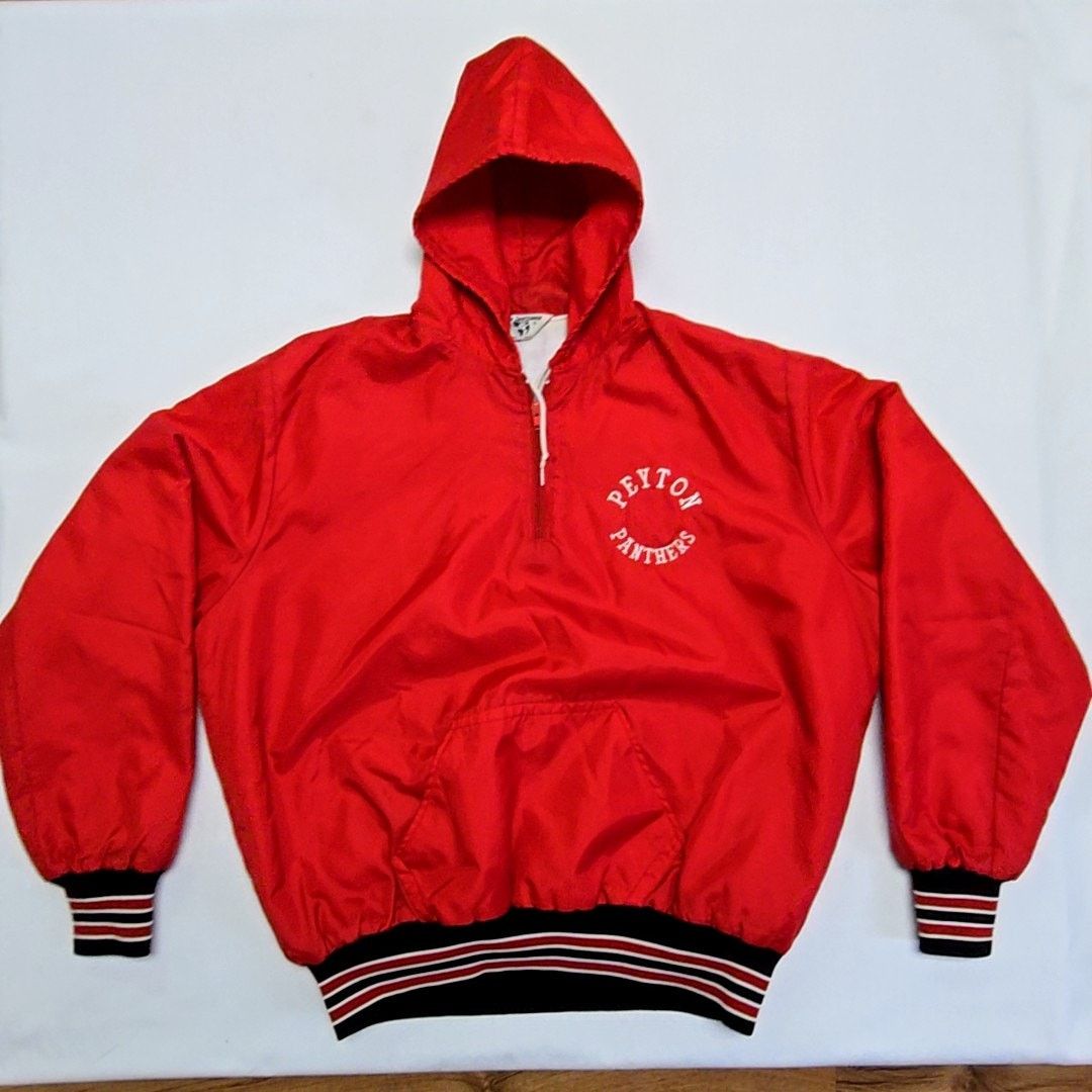 Vintage Vintage Leader Sportswear Peyton Panthers Red XL Windbreaker Size US XL / EU 56 / 4 - 1 Thumbnail