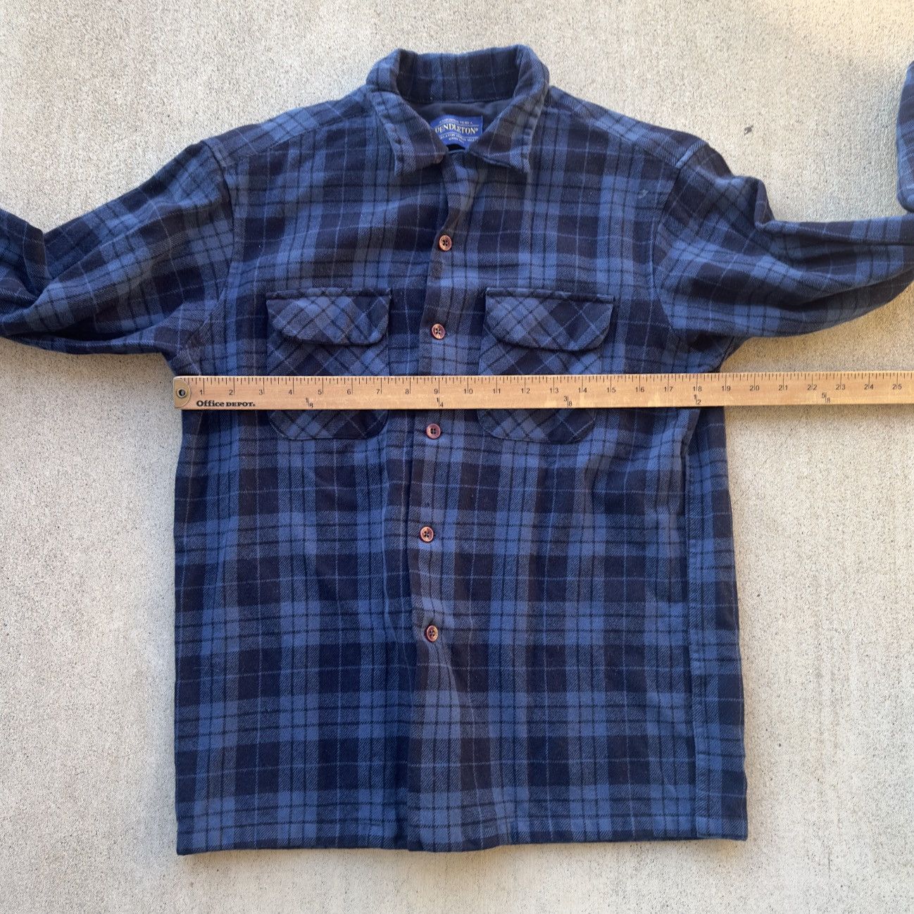 Pendleton Pendleton Board Shirt 100% Wool Plaid Blue Mens Medium Size US M / EU 48-50 / 2 - 7 Thumbnail