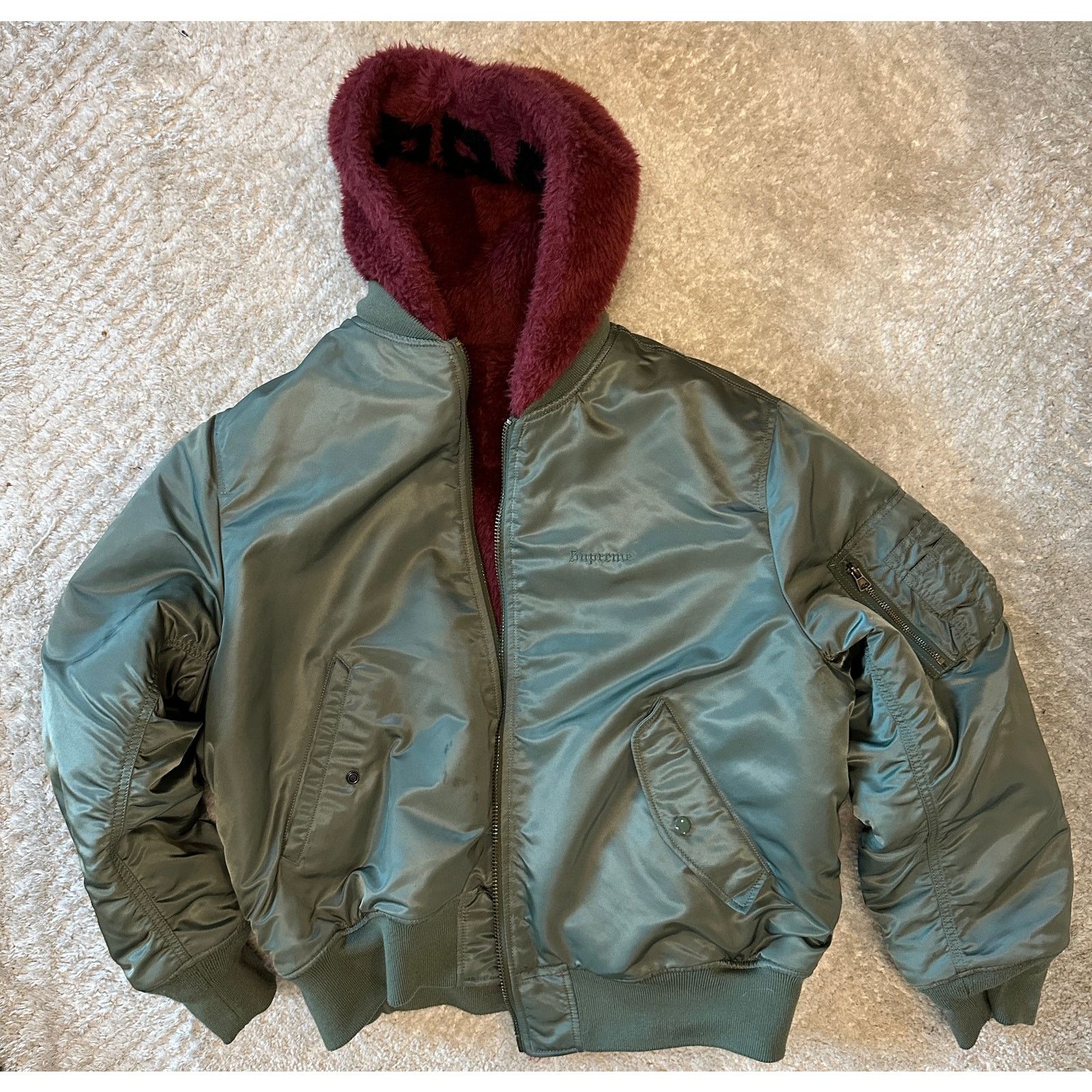 Supreme FW 22 Supreme Faux Fur Reversible MA-1 | Grailed