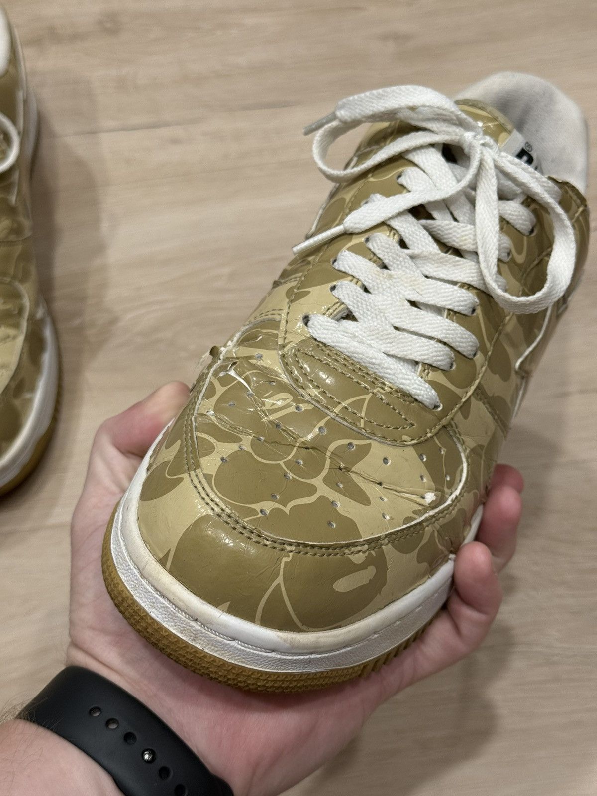 Bape Bape Footsoldier Desert Camo Bapesta Sneaker Size US 12 / EU 45 - 6 Thumbnail