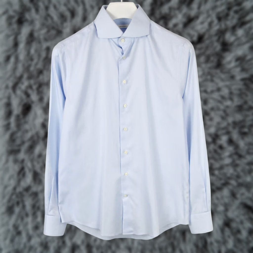 Suitsupply SUITSUPPLY Shirt Men's Blue Slim Fit Formal Cutaway Collar 38/15 Size 38R - 1 Thumbnail