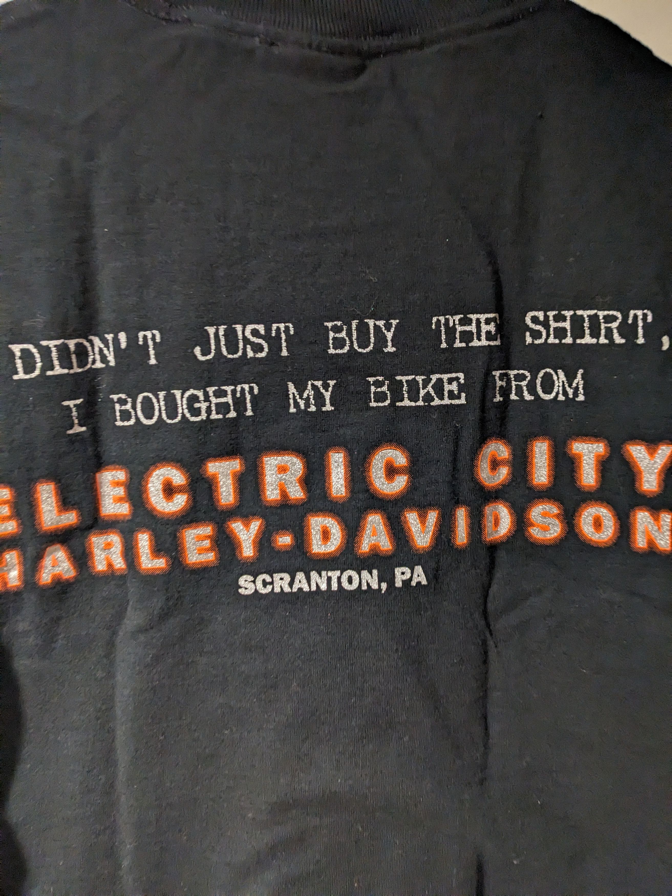 Harley Davidson × Vintage Vintage Y2K Harley Davidson Motorcycle Electric City T-Shirt Size US M / EU 48-50 / 2 - 2 Thumbnail