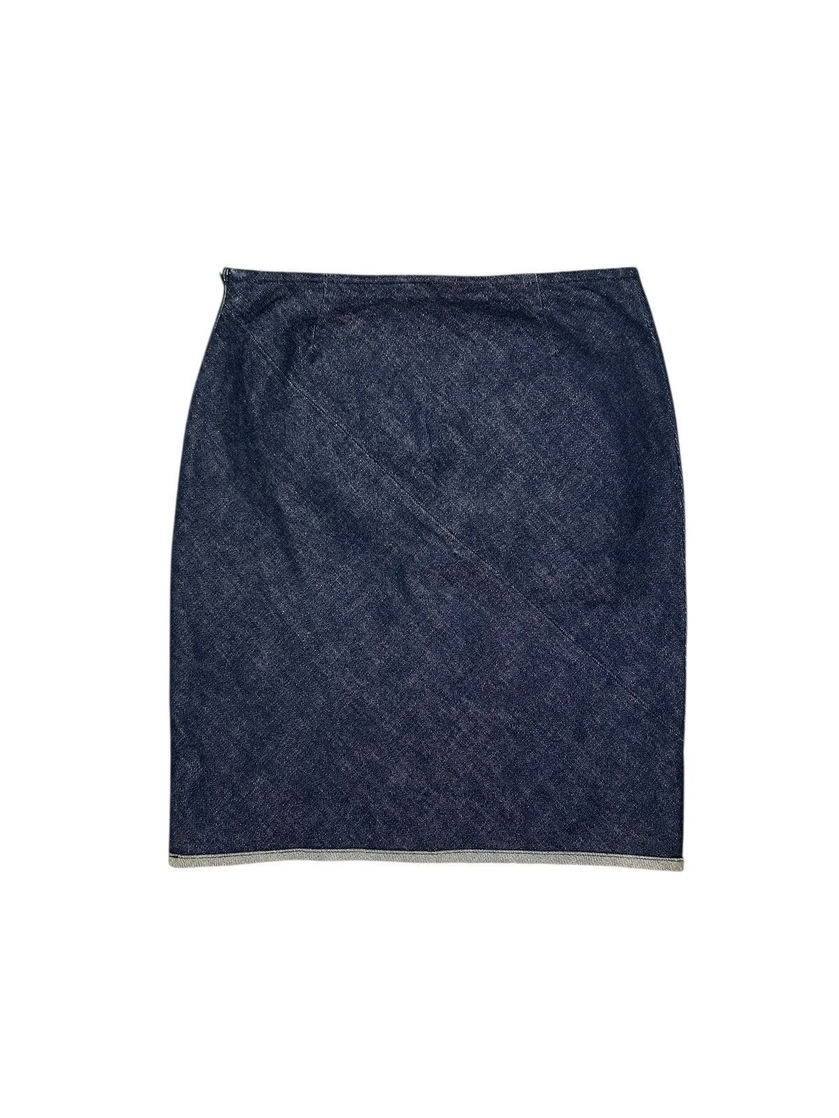 Helmut Lang F/W 97 Raw Denim Spiral Skirt Size 26" / US 2 / IT 38 - 2 Thumbnail