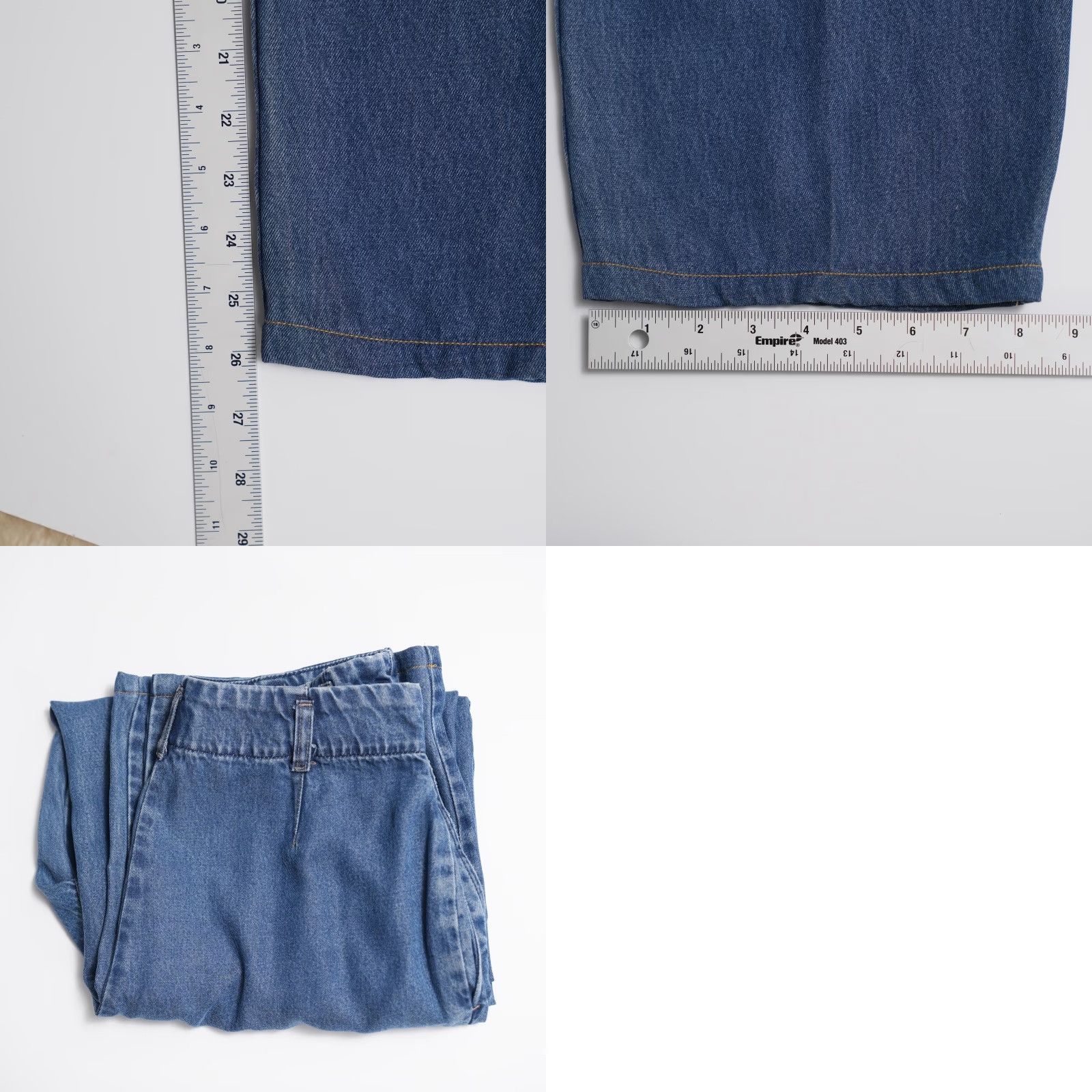 Vintage VINTAGE AKS Jeans Women 12 Blue High Rise Relaxed Fit Straight Leg Denim Made in USA Size 29" - 8 Thumbnail