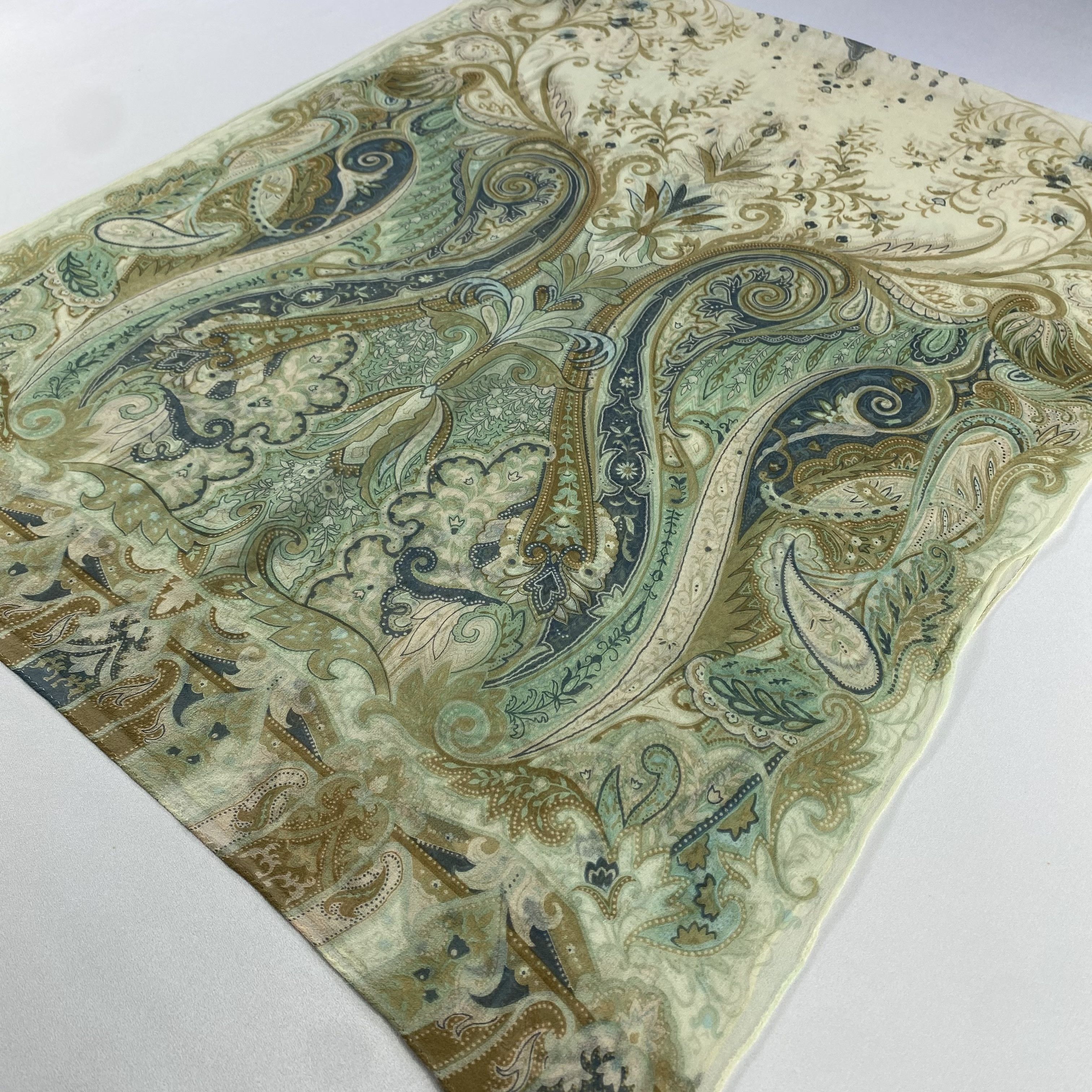 Japanese Brand × Vintage Vintage Paisley Silk Scarf SS091 Size ONE SIZE - 2 Thumbnail