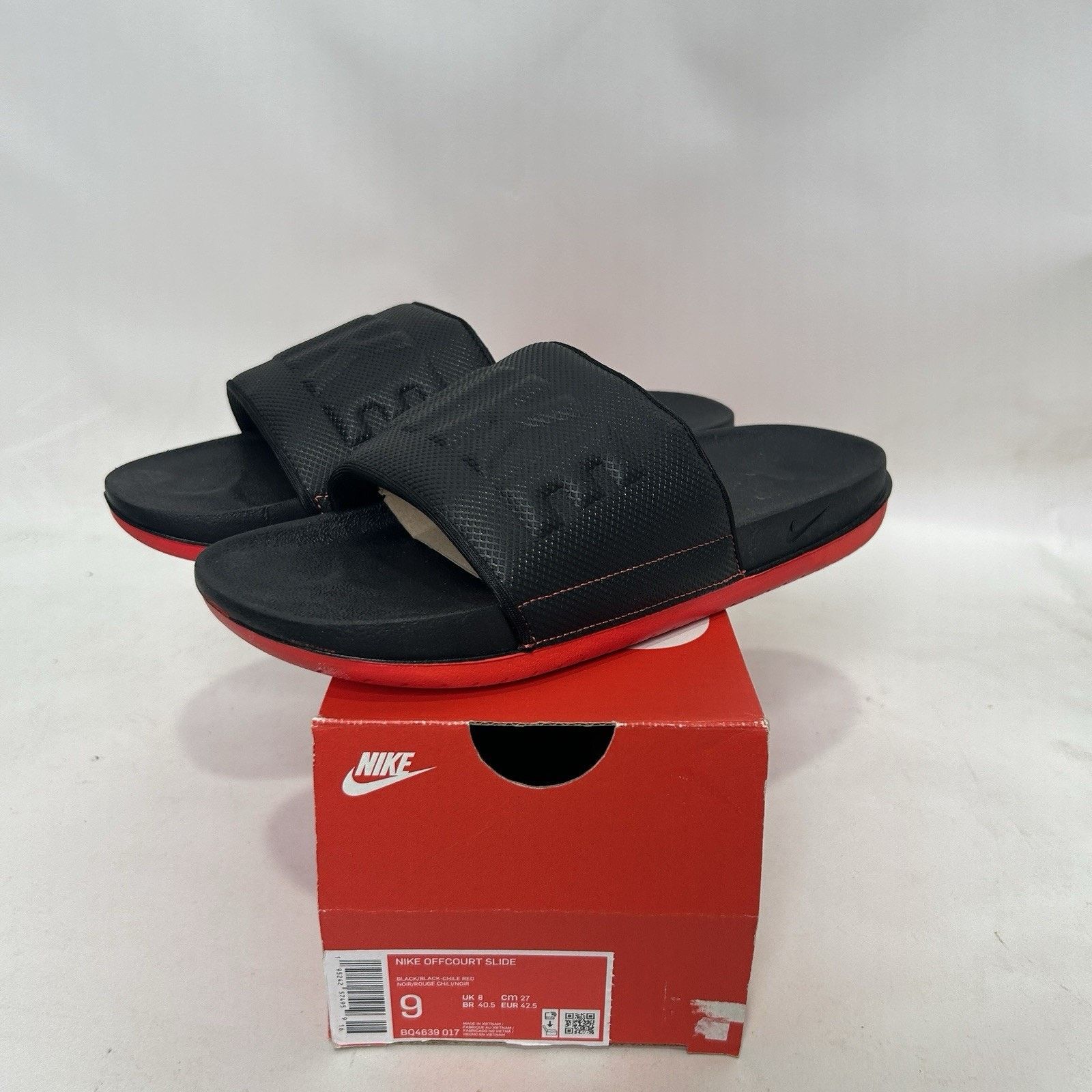 Nike Nike Offcourt Slide “Black/Chile Red” Sandals Size US 8.5 / EU 41-42 - 3 Thumbnail