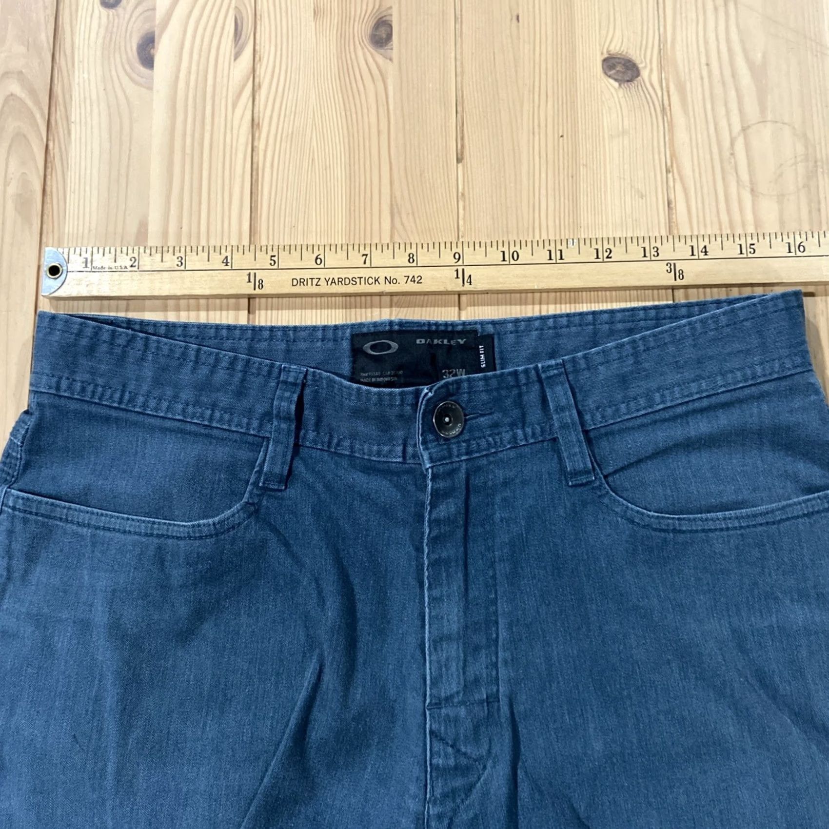 Oakley Oakley Shorts Mens 32 Blue Cotton Blend Slats Slim Fit Flat Front Chino Flat Front Mens Boys Girls Size US 32 / EU 48 - 3 Thumbnail
