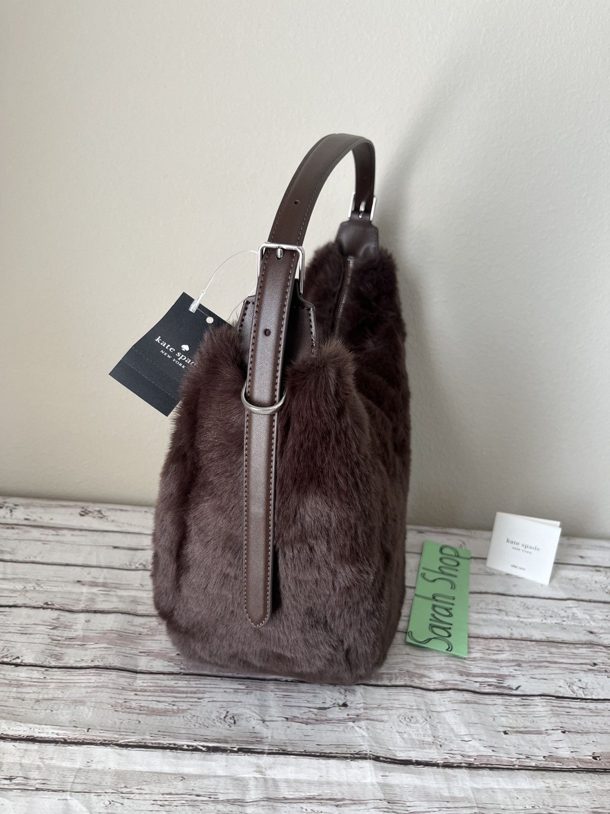 Kate Spade Kate Spade Nova Faux Fur Large Crescent Shoulder Bag Size ONE SIZE - 4 Thumbnail