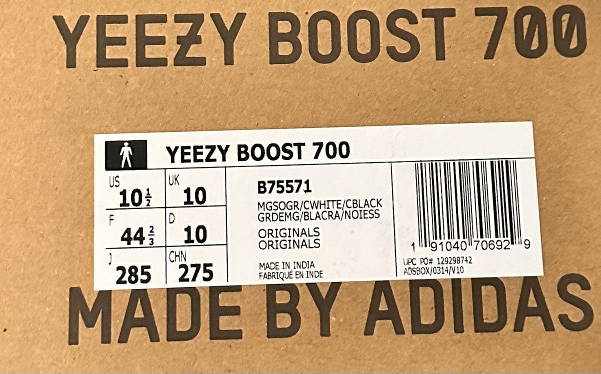 Adidas × Yeezy Adidas Yeezy Boost 700 Wave Runner Size US 10.5 / EU 43-44 - 9 Thumbnail