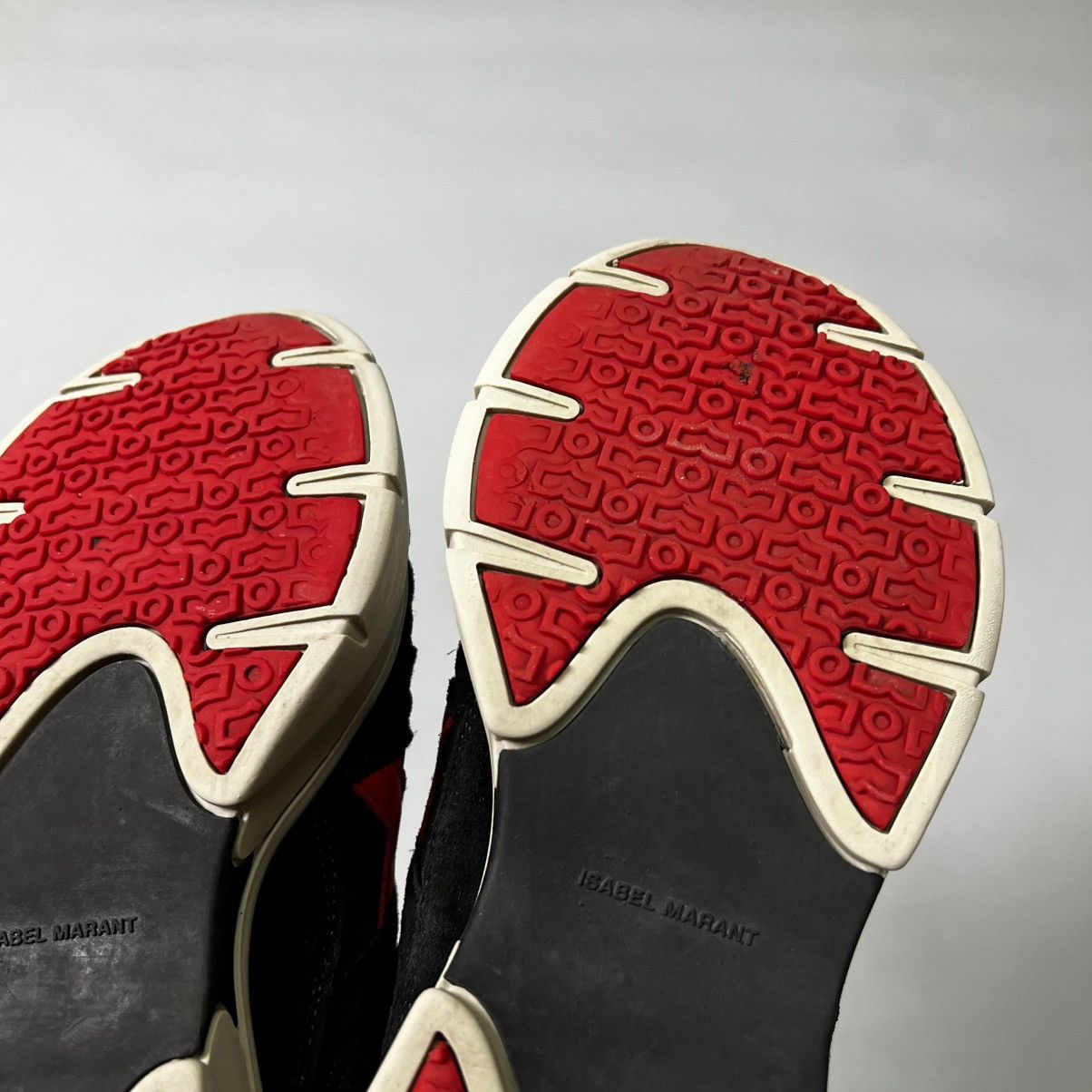 Isabel Marant Isabel Marant “Kindsay” sneakers Black Red Luxury Size US 8 / IT 38 - 20 Thumbnail