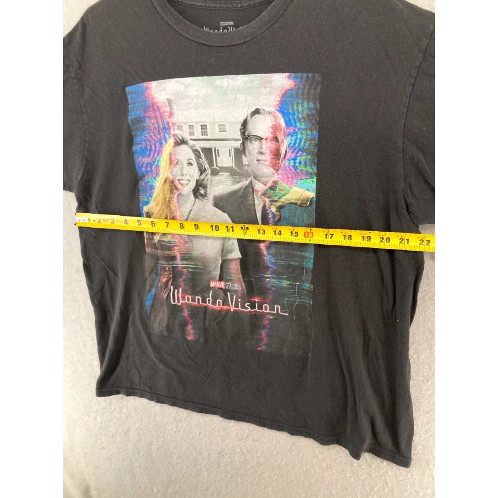 Vintage Marvel Mens TShirt XL Black Comic TV Show Wanda Vision Shirt Boys? Size US XL / EU 56 / 4 - 2 Thumbnail