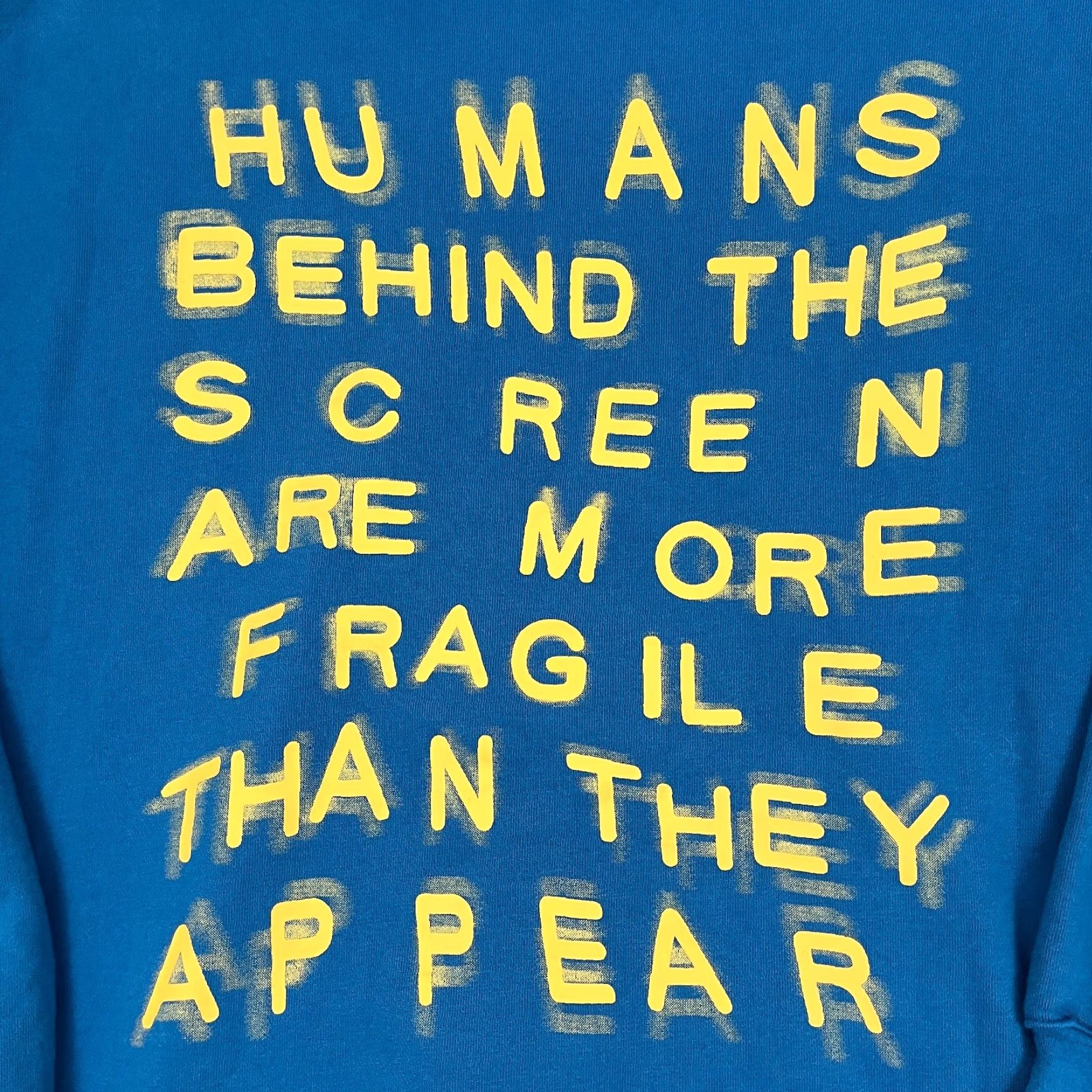 Vintage Hoodie Adult Mens M/L Blue The Mayfair Group Humans Behind The Screen Sweatshirt Size US L / EU 52-54 / 3 - 2 Thumbnail