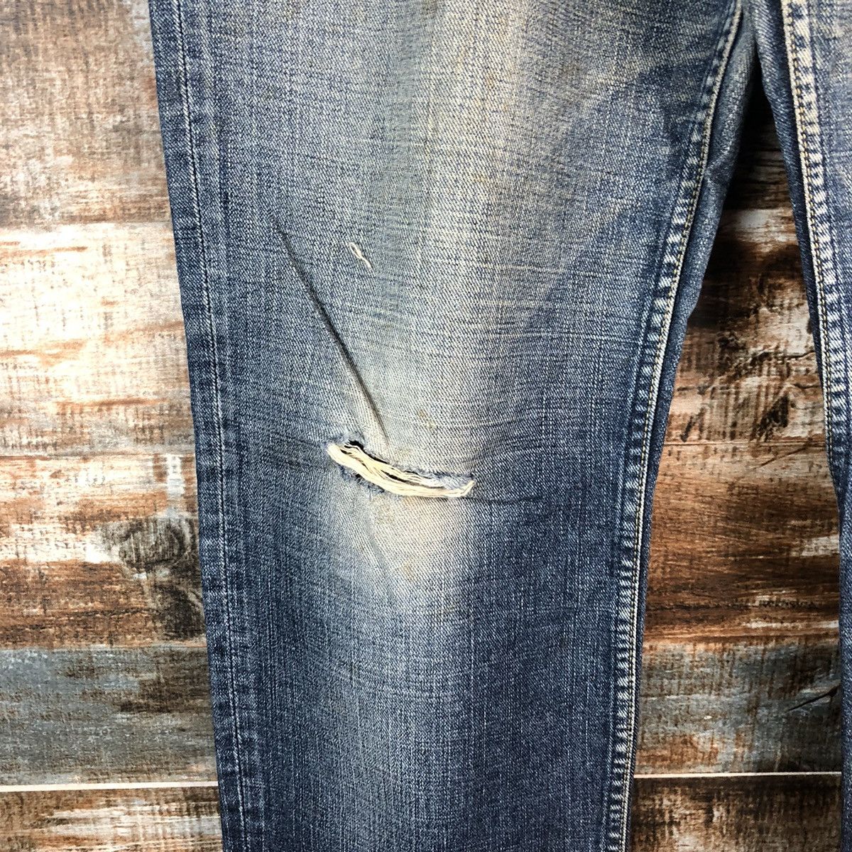 Levi's Levis 533 Blue Denim ripped distressed Pants #A2609 Size US 36 / EU 52 - 9 Thumbnail