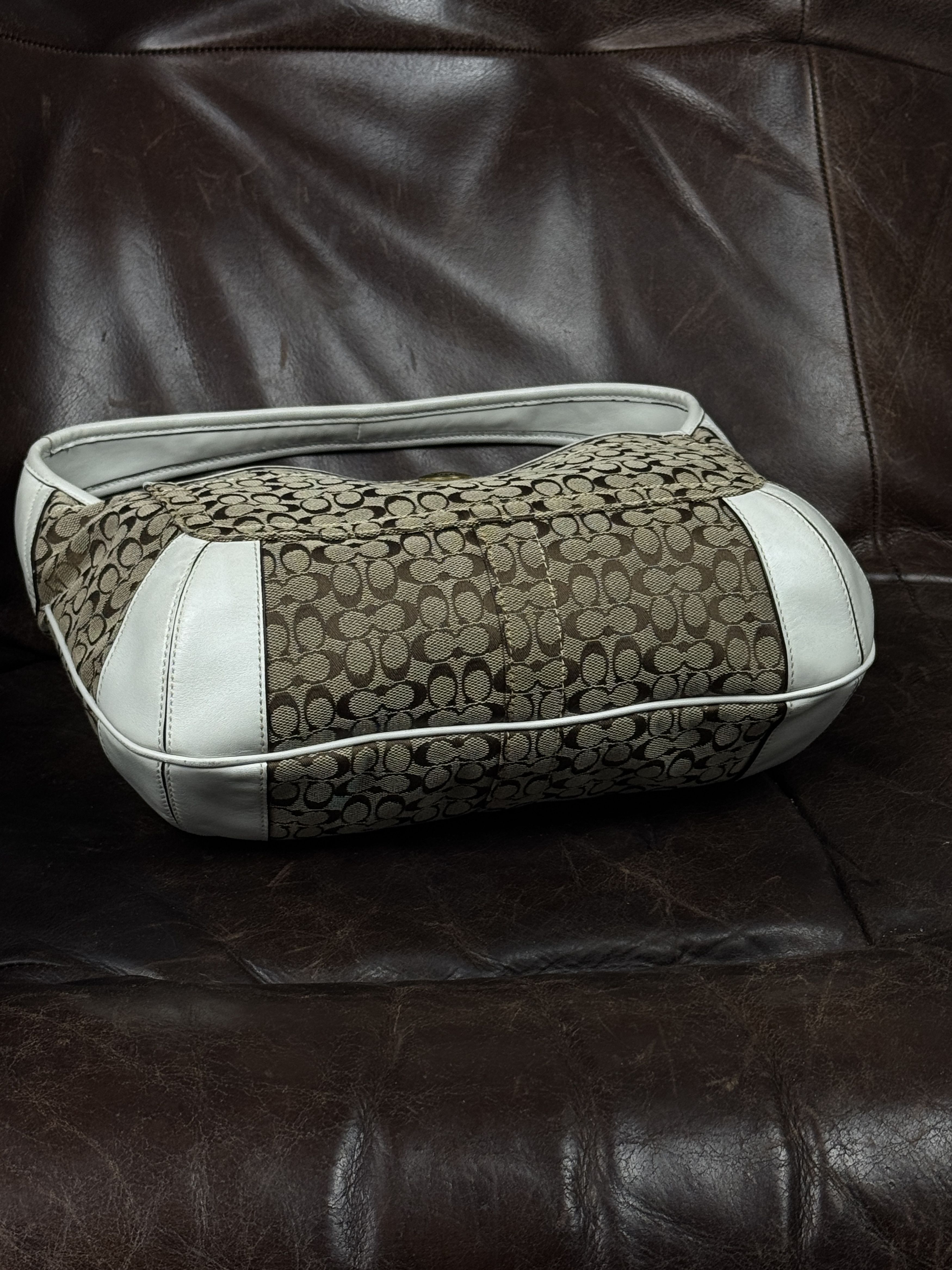 Coach Vintage Coach Ergo Hobo Signature Bag White and Beige Size ONE SIZE - 7 Thumbnail