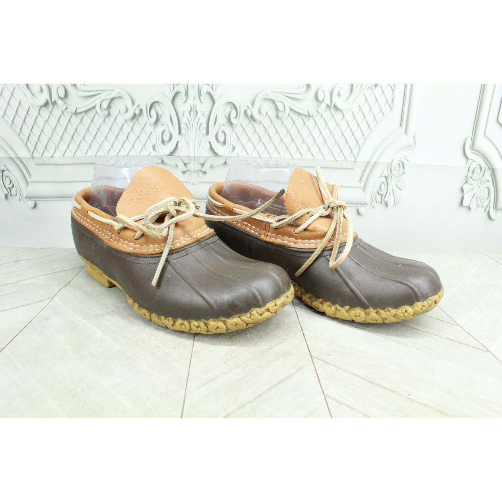 Leather LL Bean Women's Unlined Gum Shoe Ankle Duck Boots Size US 6 / IT 36 - 4 Thumbnail