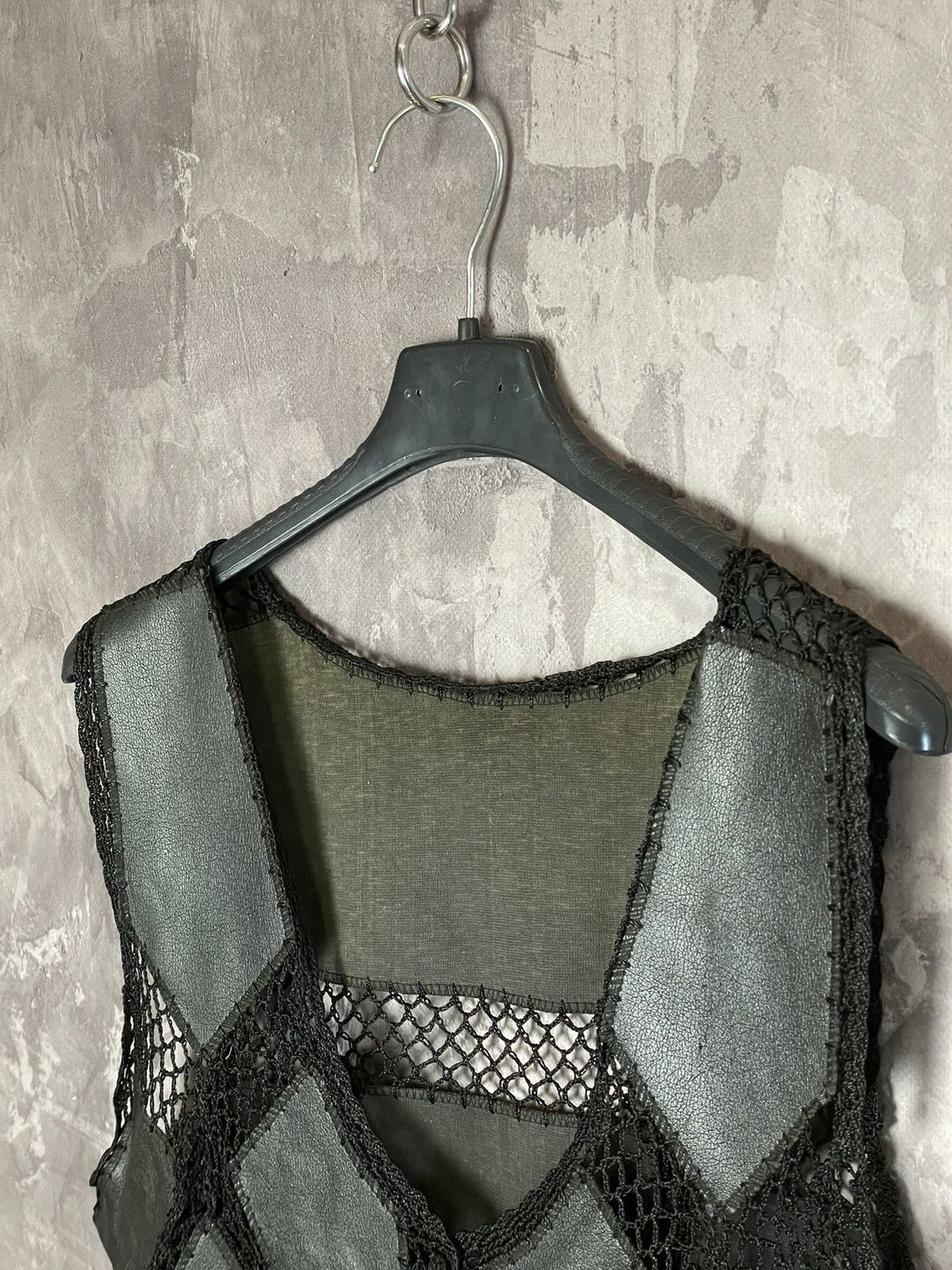 Leather × Vintage RARE💥Vintage Japanese Brand Patchwork Leather Vest Size M / US 6-8 / IT 42-44 - 7 Thumbnail