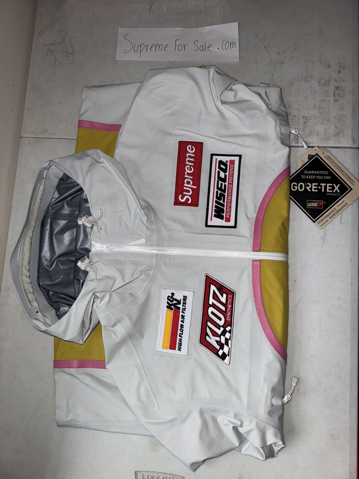 Supreme® Vanson GORETEX Shell Jacket 白S Size【M】 SUPREME シュプリーム ×Vanson Leathers 25FW GORE-TEX