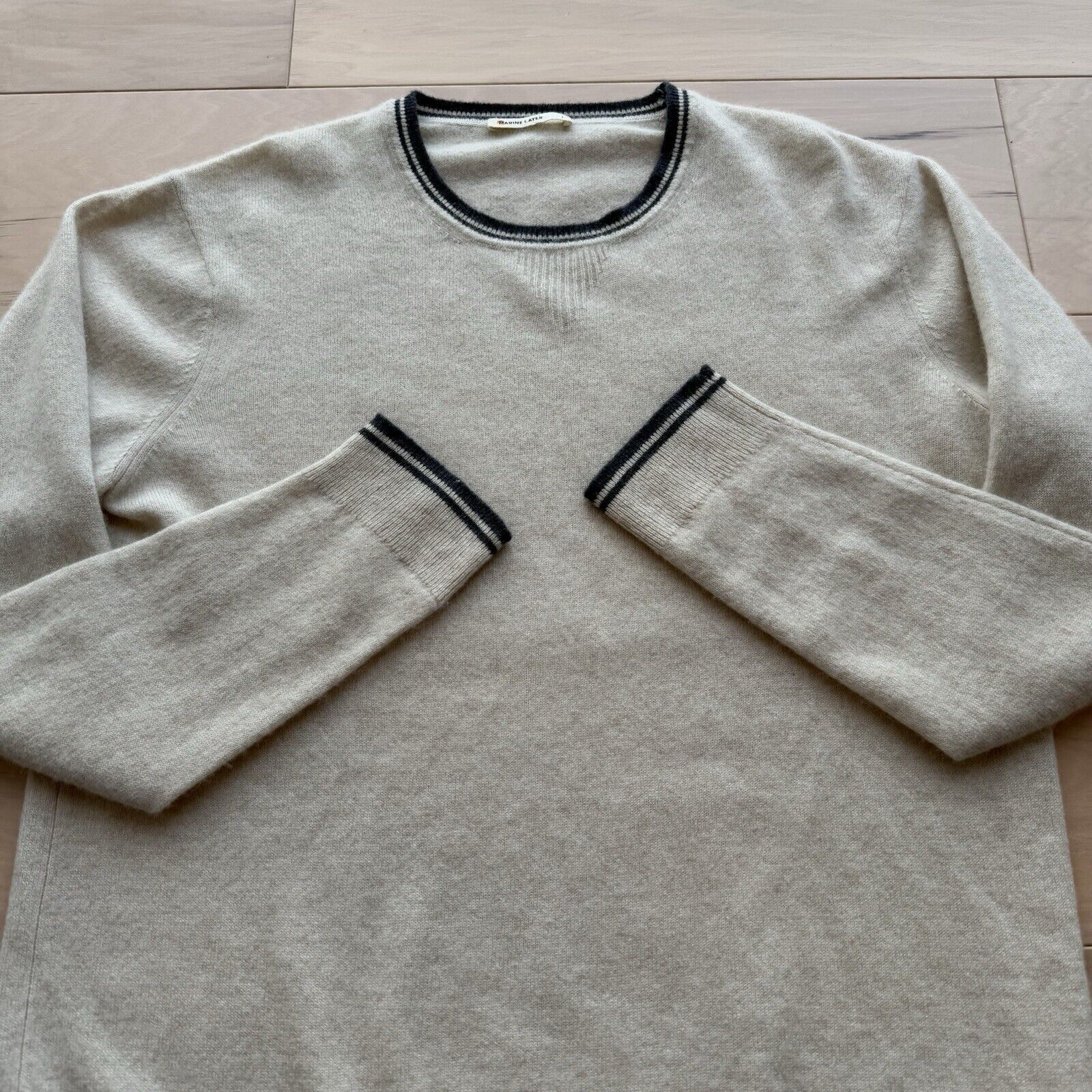 Marine Layer Marine Layer Cashmere Sweater L Beige Knit Pullover Casual Size US L / EU 52-54 / 3 - 4 Thumbnail