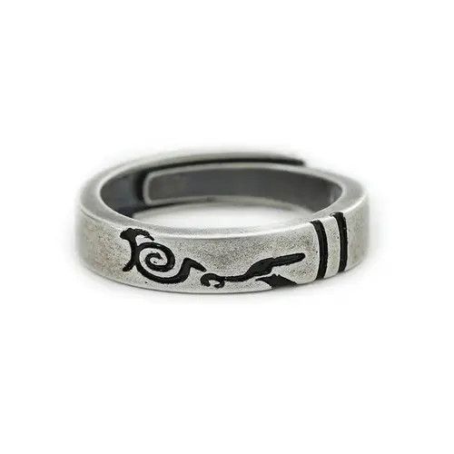 Vintage Vintage Adjustable Retro S925 Male Index Finger Ring Size ONE SIZE - 3 Thumbnail