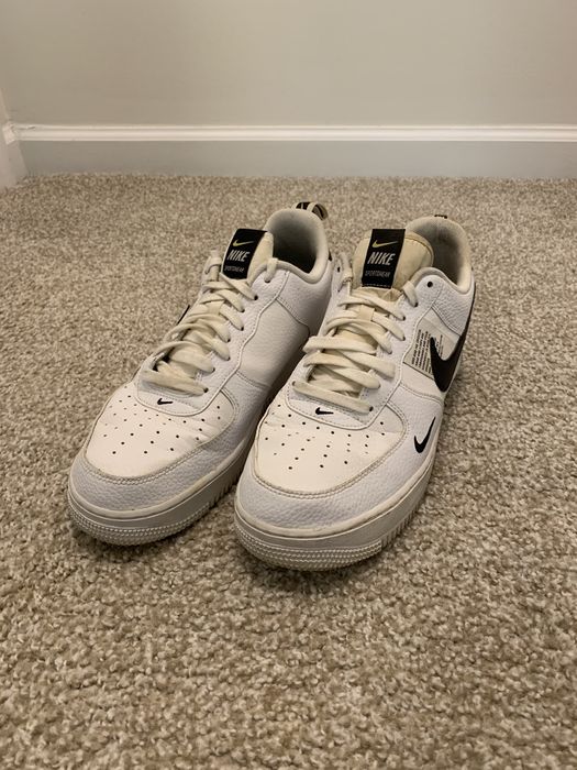 nike air force low utility white black