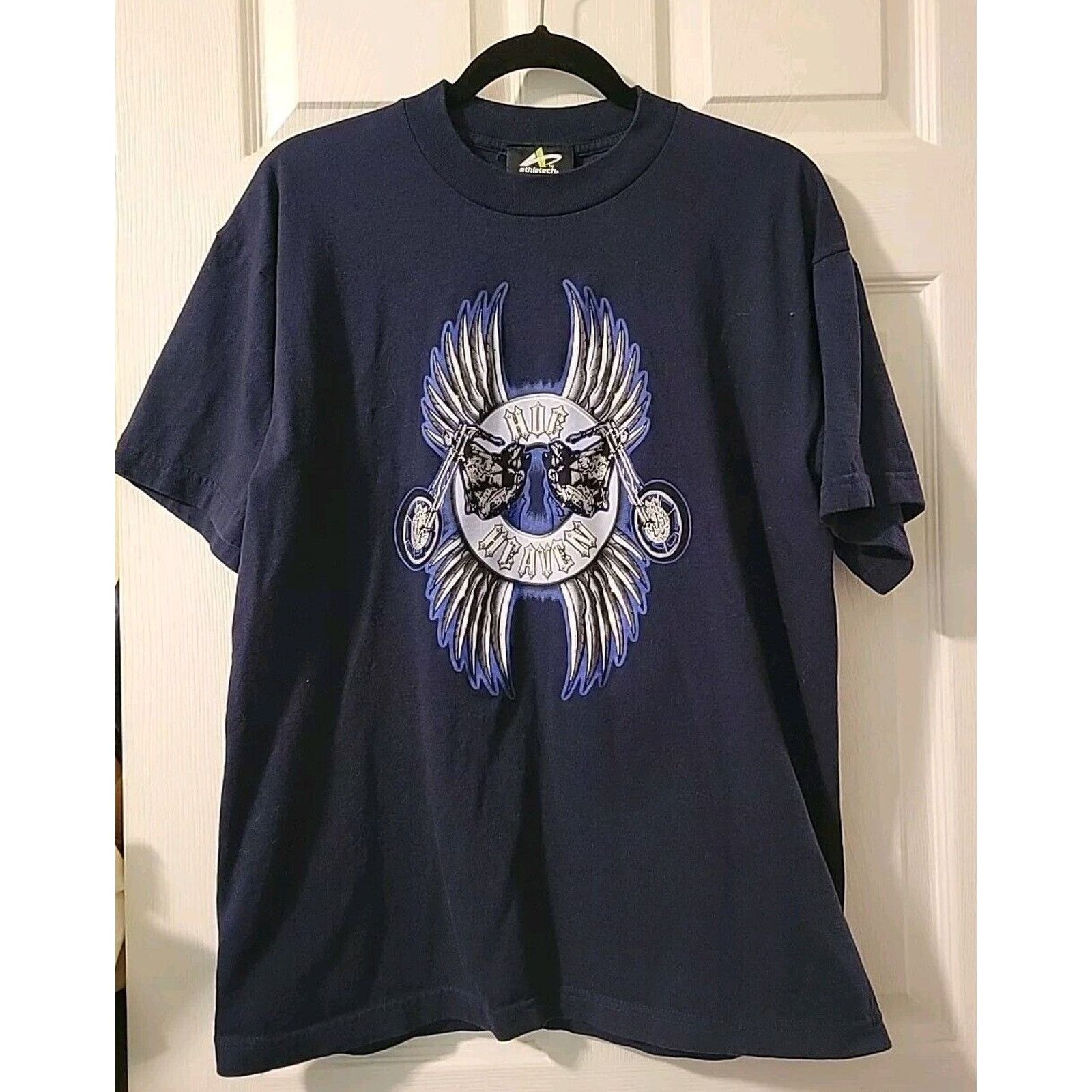 Other Harley Hog Heaven Angel Wing TShirt Sz LG Athletech Navy Size US L / EU 52-54 / 3 - 1 Thumbnail