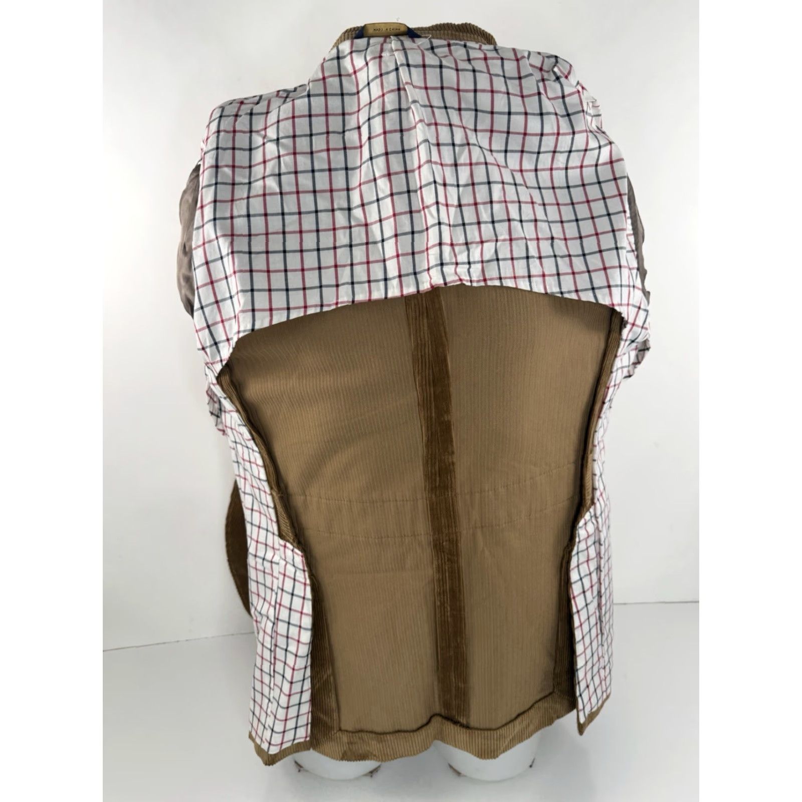 Brooks Brothers BROOKS BROTHERS Corduroy Blazer Jacket Belted Back Elbow Patch 40 R Brown Mens Wool Corduroy Blazer B1 EXC Size 40R - 4 Thumbnail