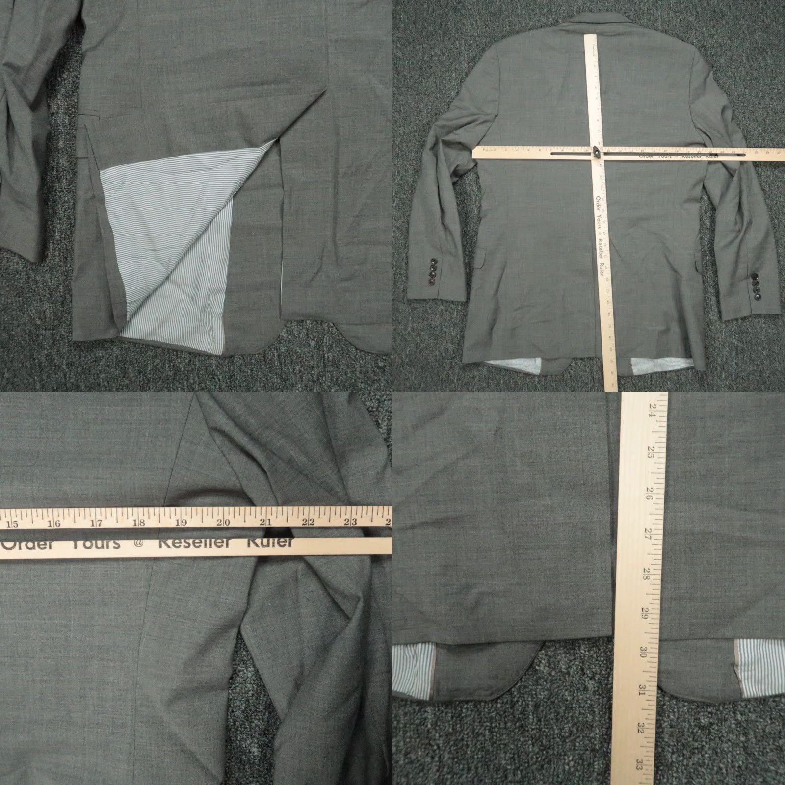 Brooks Brothers Brooks Brothers Blazer Mens 40R Gray Wool Sport Coat Notch Lapel Regular Single-Breasted Two-Button Jacket Front Button Style 2 Piece Vintage? No Size 40R - 8 Thumbnail