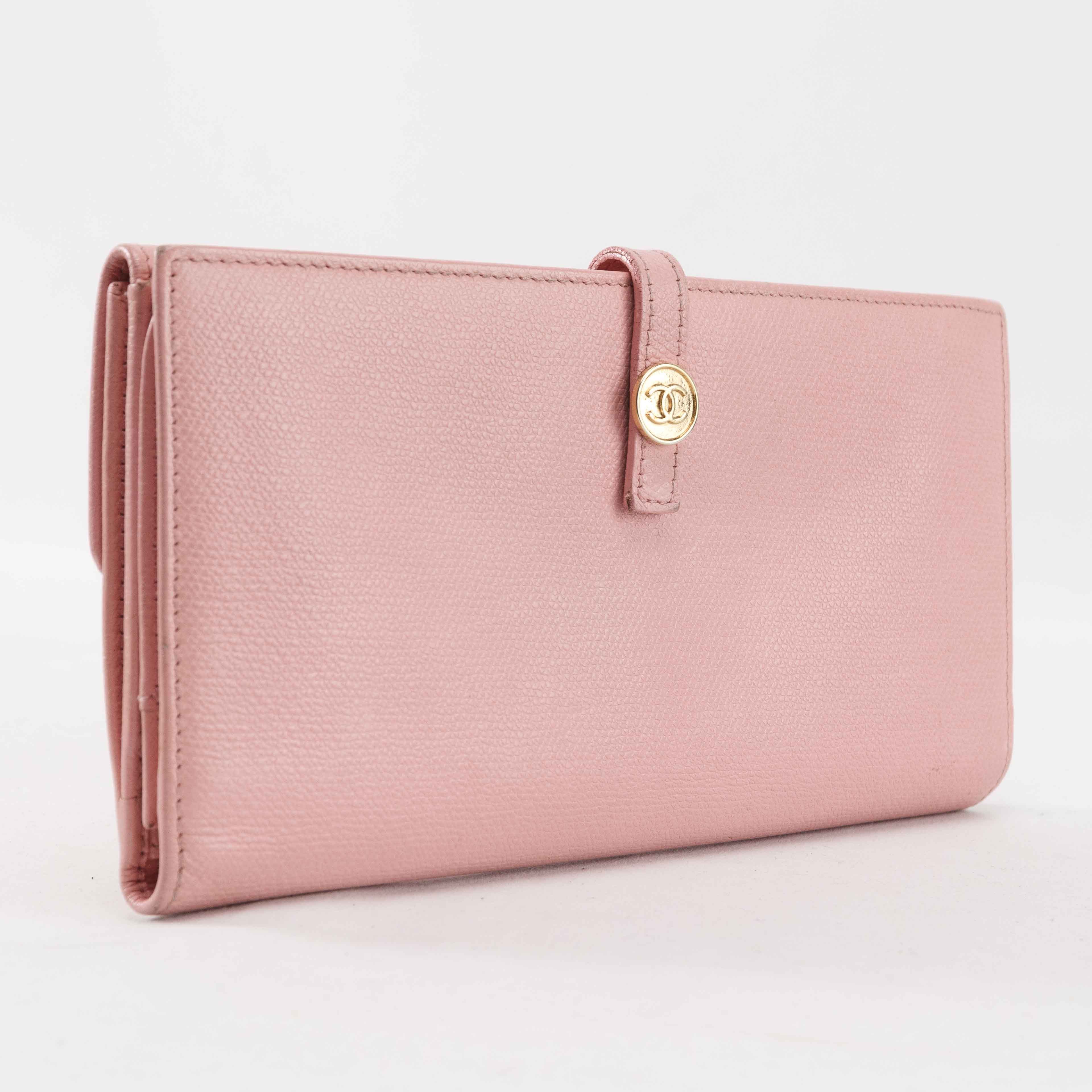 Chanel Chanel Classic Flap Long Wallet in Pink Caviar Leather Size ONE SIZE - 2 Thumbnail