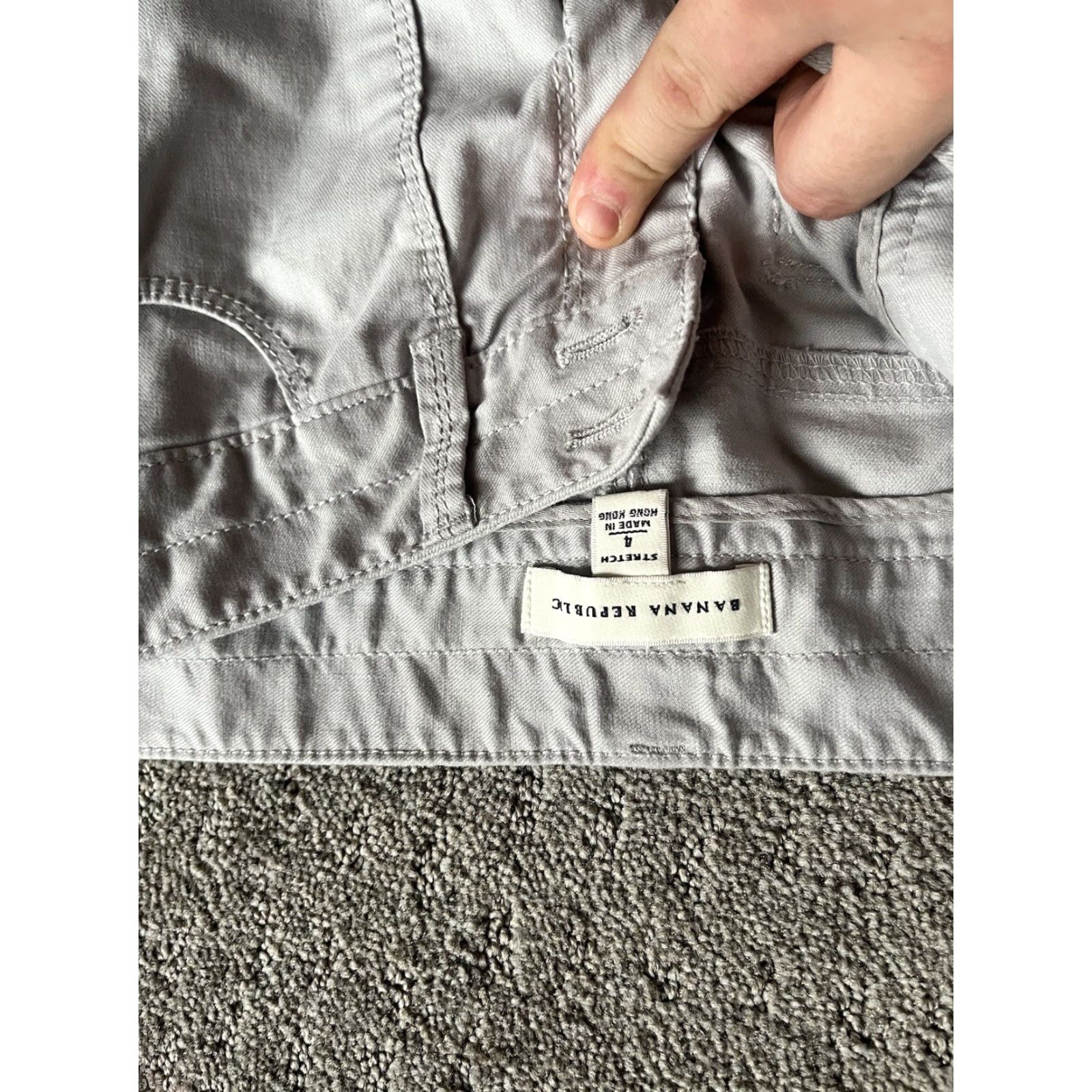 Banana Republic Banana Republic Pants Womens 4 Gray Cropped Straight Chino Casual City Preppy Cotton Spandex Mid 8.5-10.5 in 25 in Inseam Womens Size 27" / US 4 / IT 40 - 3 Thumbnail